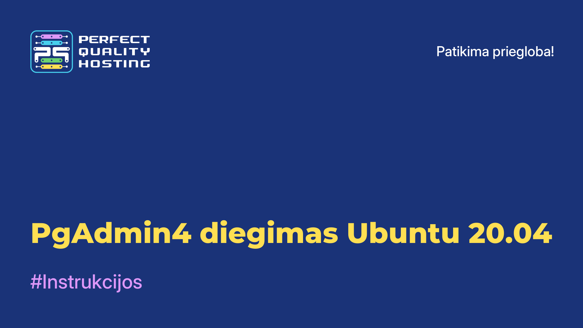 PgAdmin4 diegimas Ubuntu 20.04