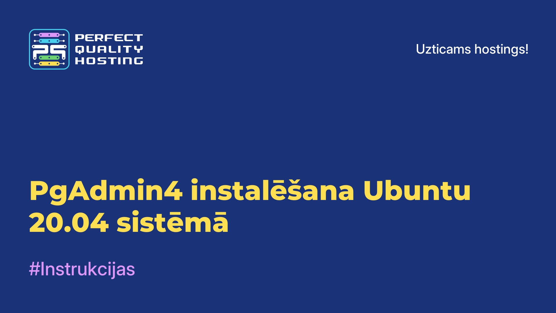 PgAdmin4 instalēšana Ubuntu 20.04 sistēmā