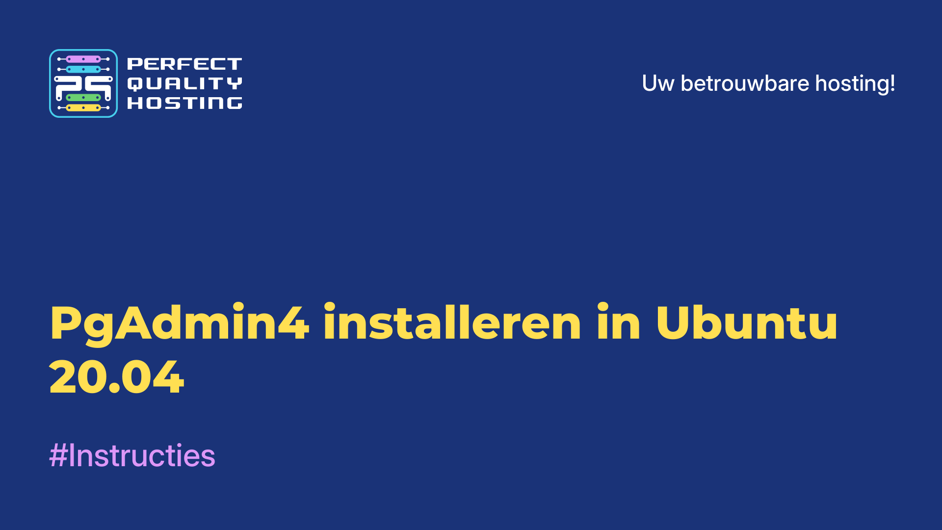 PgAdmin4 installeren in Ubuntu 20.04