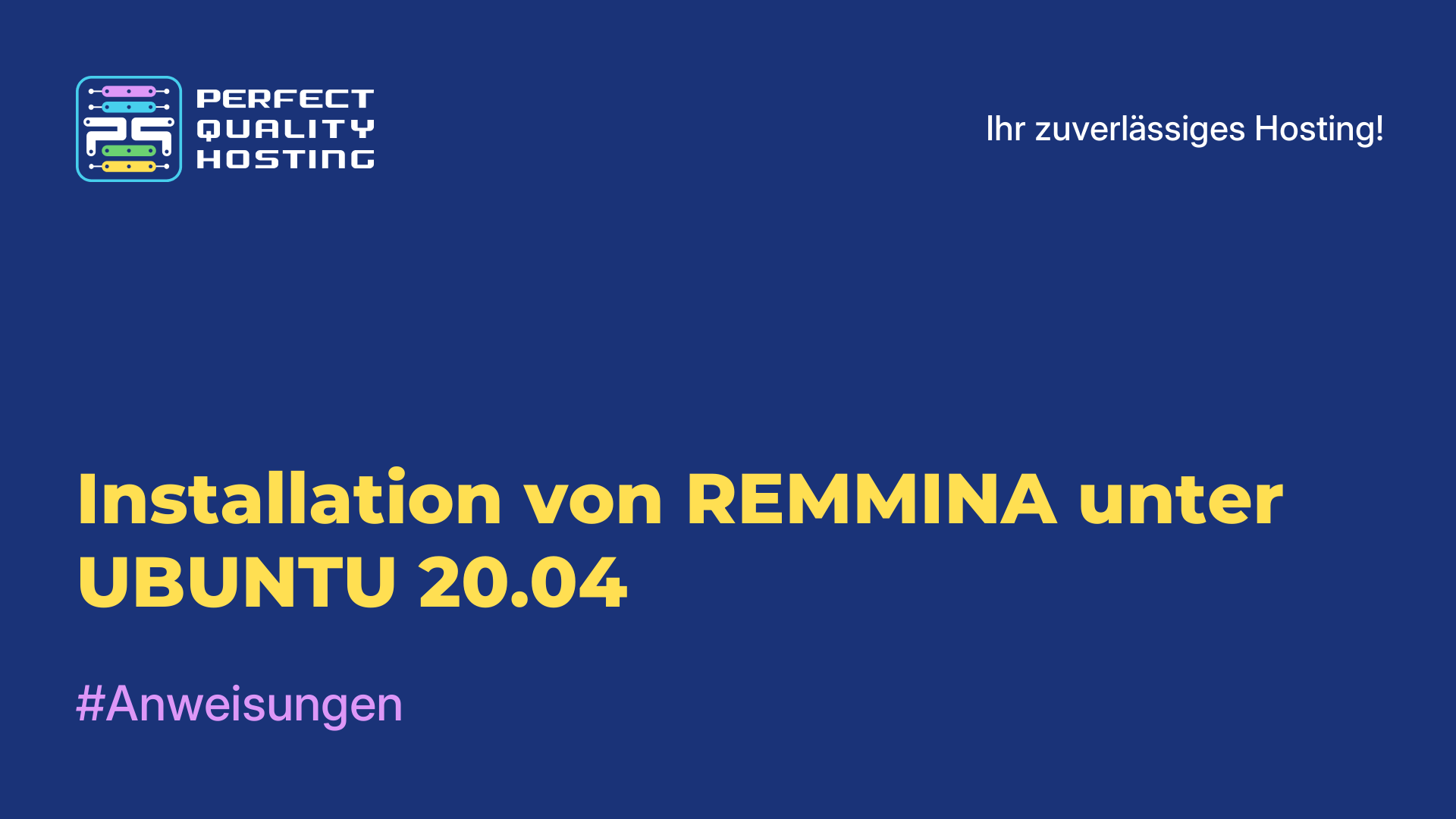 Installation von REMMINA unter UBUNTU 20.04