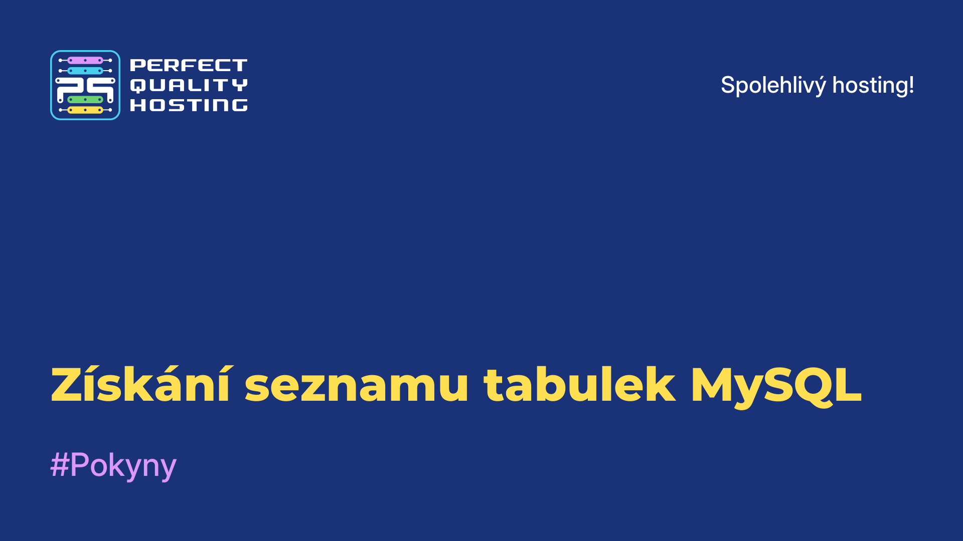 Získání seznamu tabulek MySQL