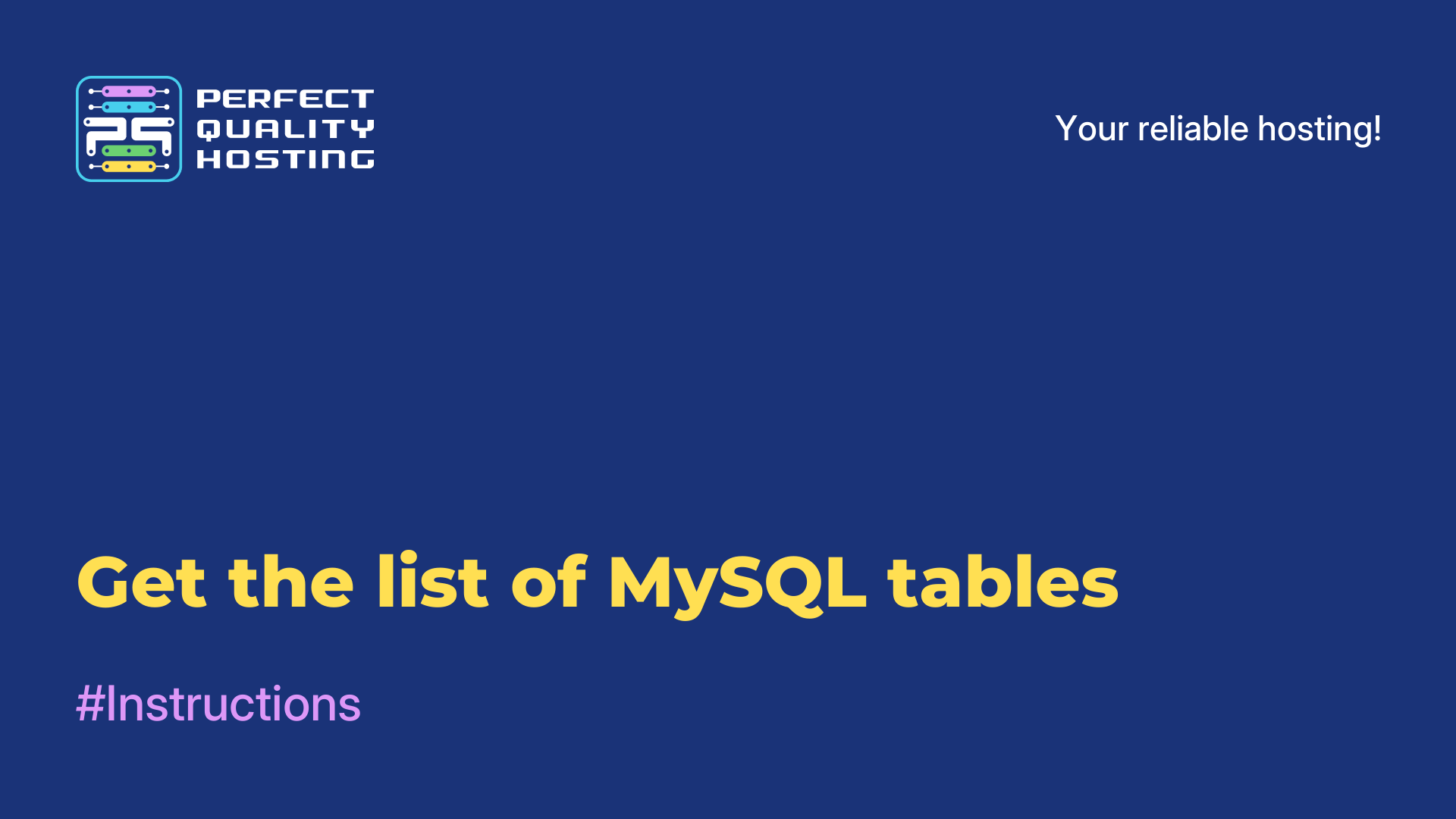 Get the list of MySQL tables