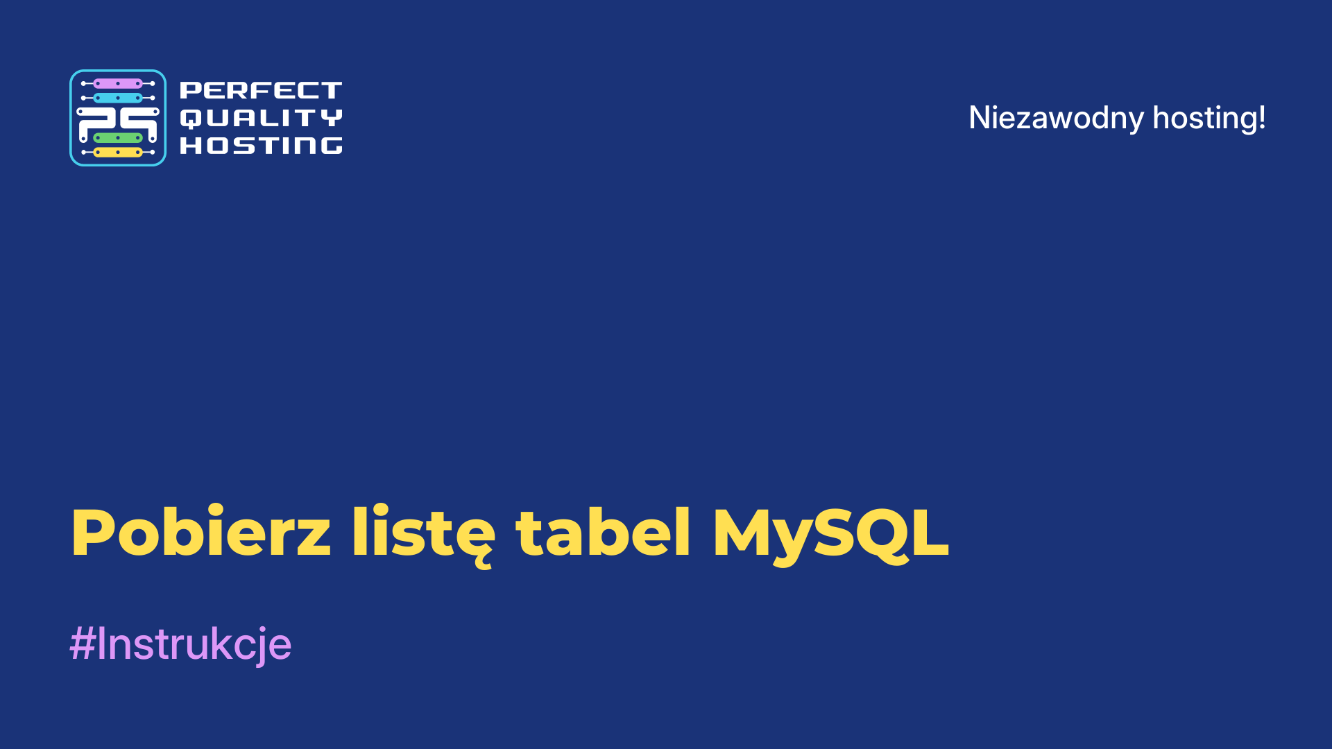 Pobierz listę tabel MySQL