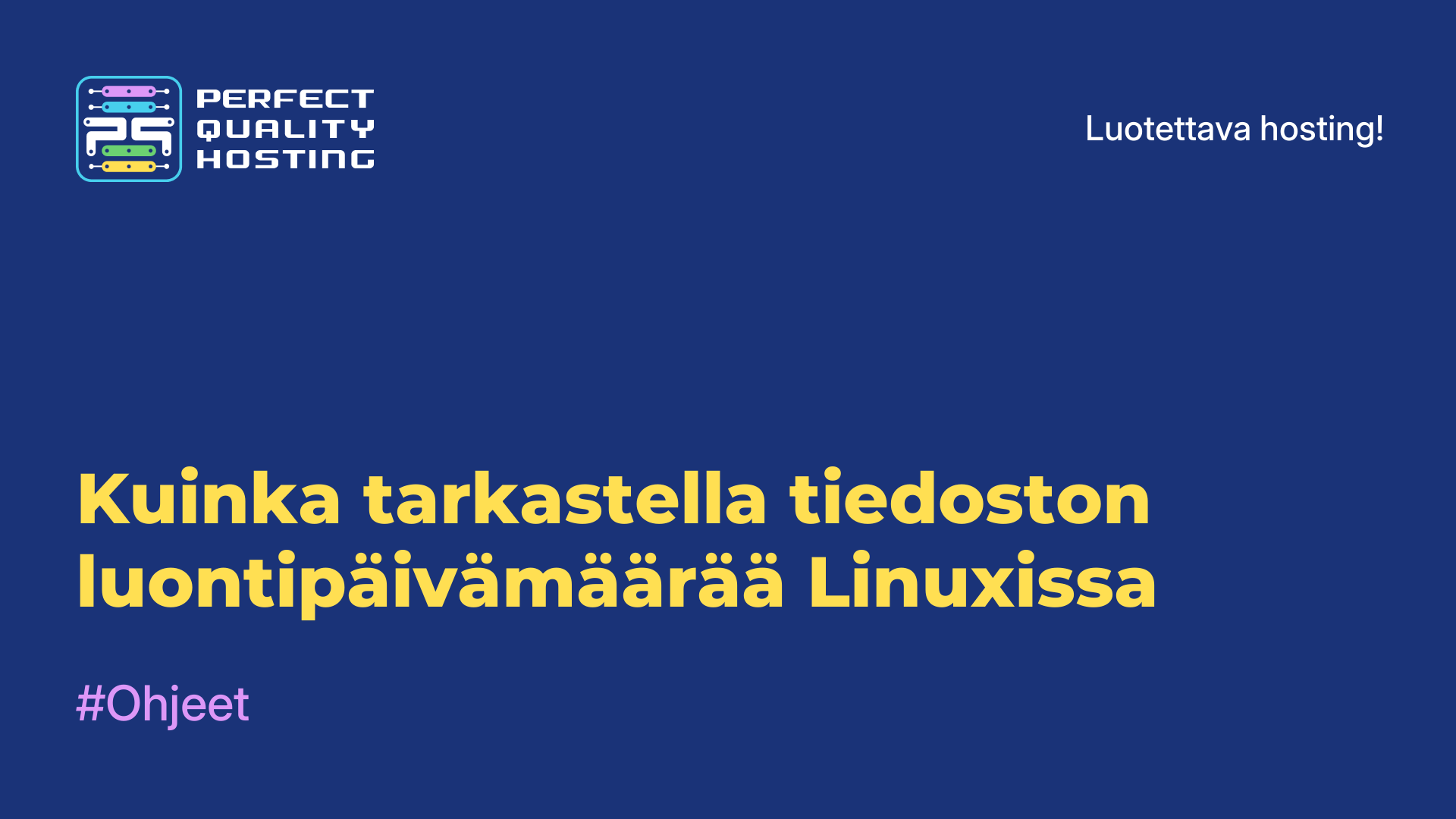 Kuinka tarkastella tiedoston luontipäivämäärää Linuxissa