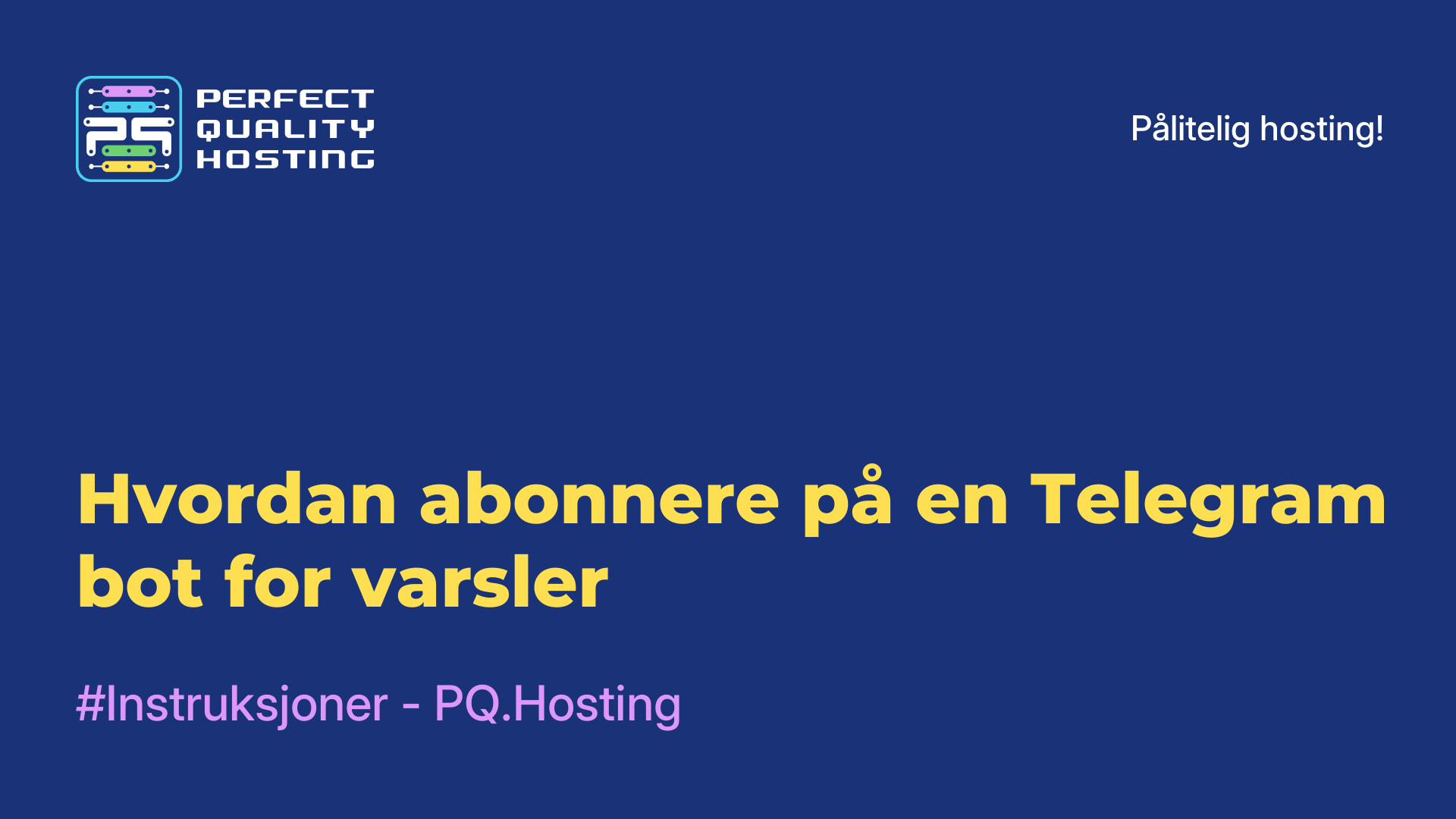 Hvordan abonnere på en Telegram-bot for varsler