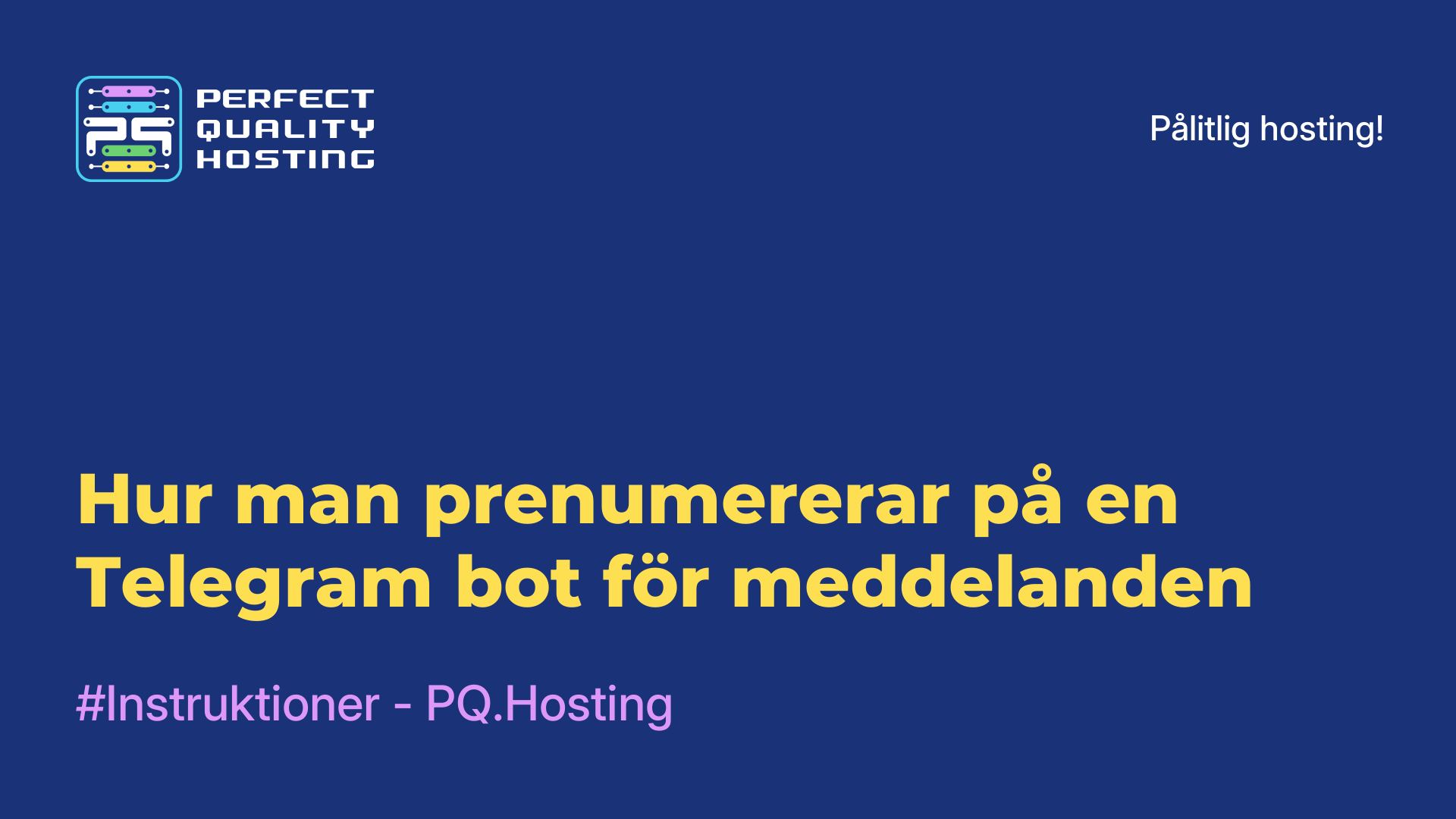 Hur man prenumererar på en Telegram-bot för meddelanden