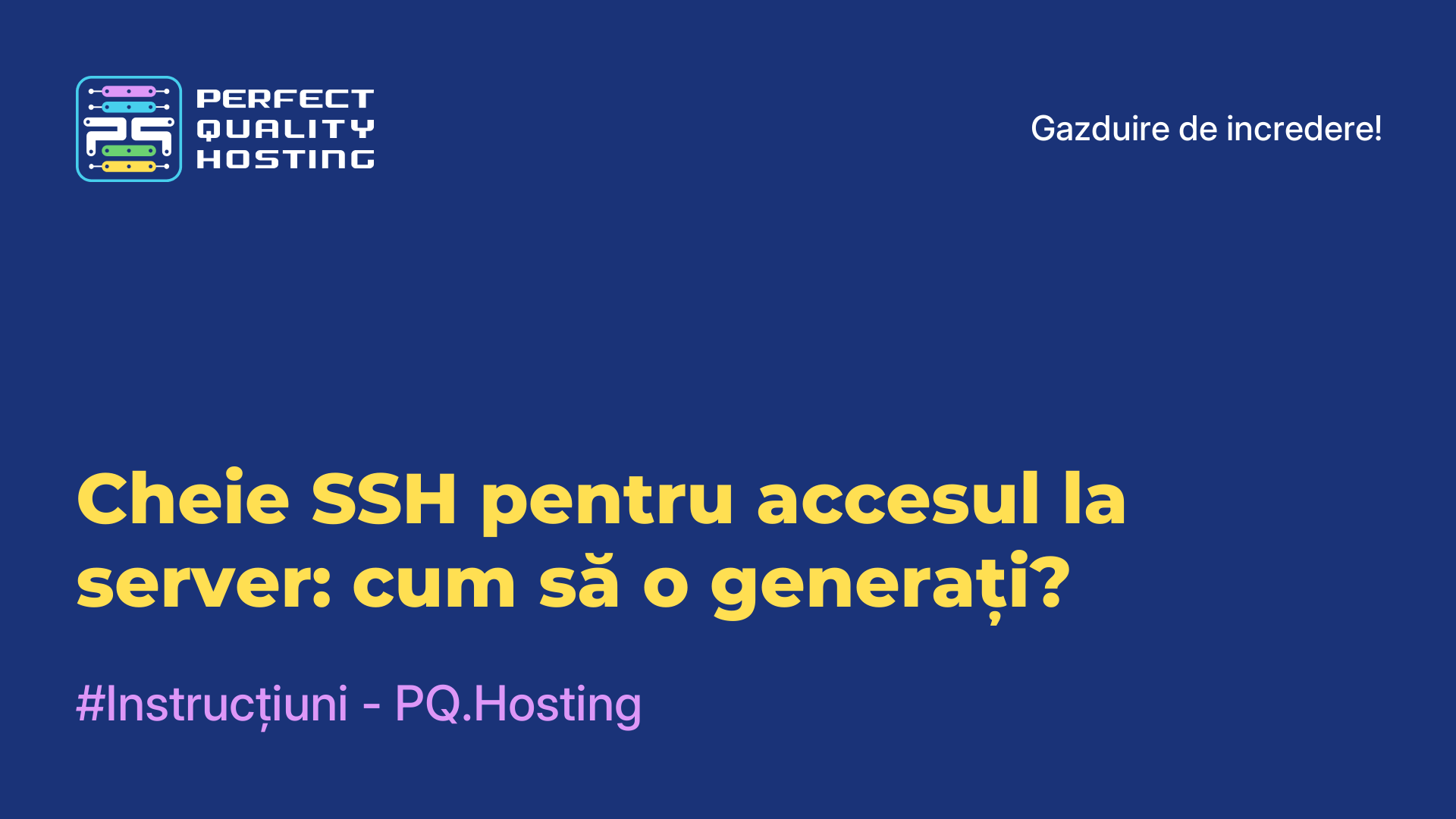 Cheie SSH pentru accesul la server: cum să o generați?