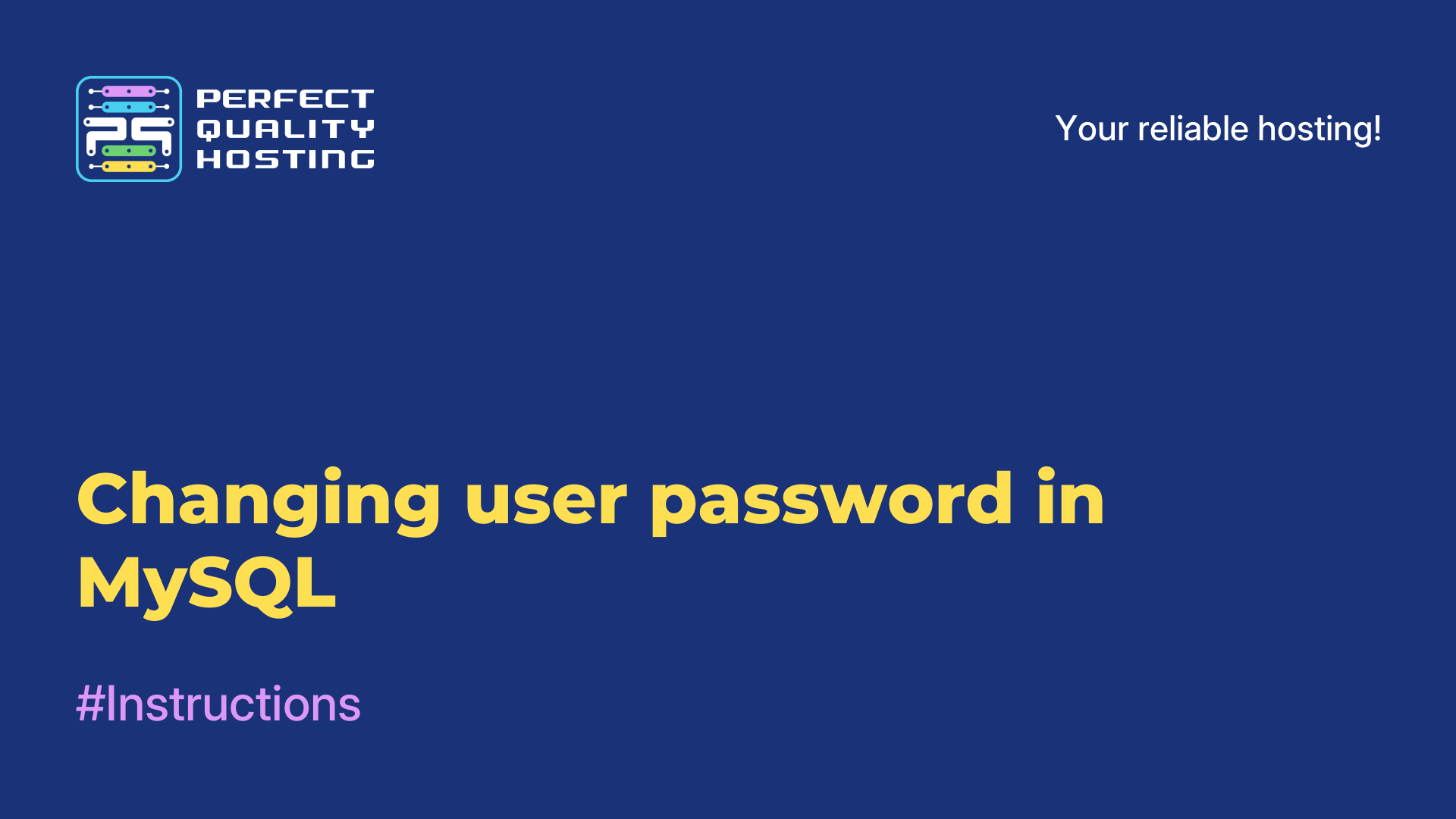 Changing user password in MySQL