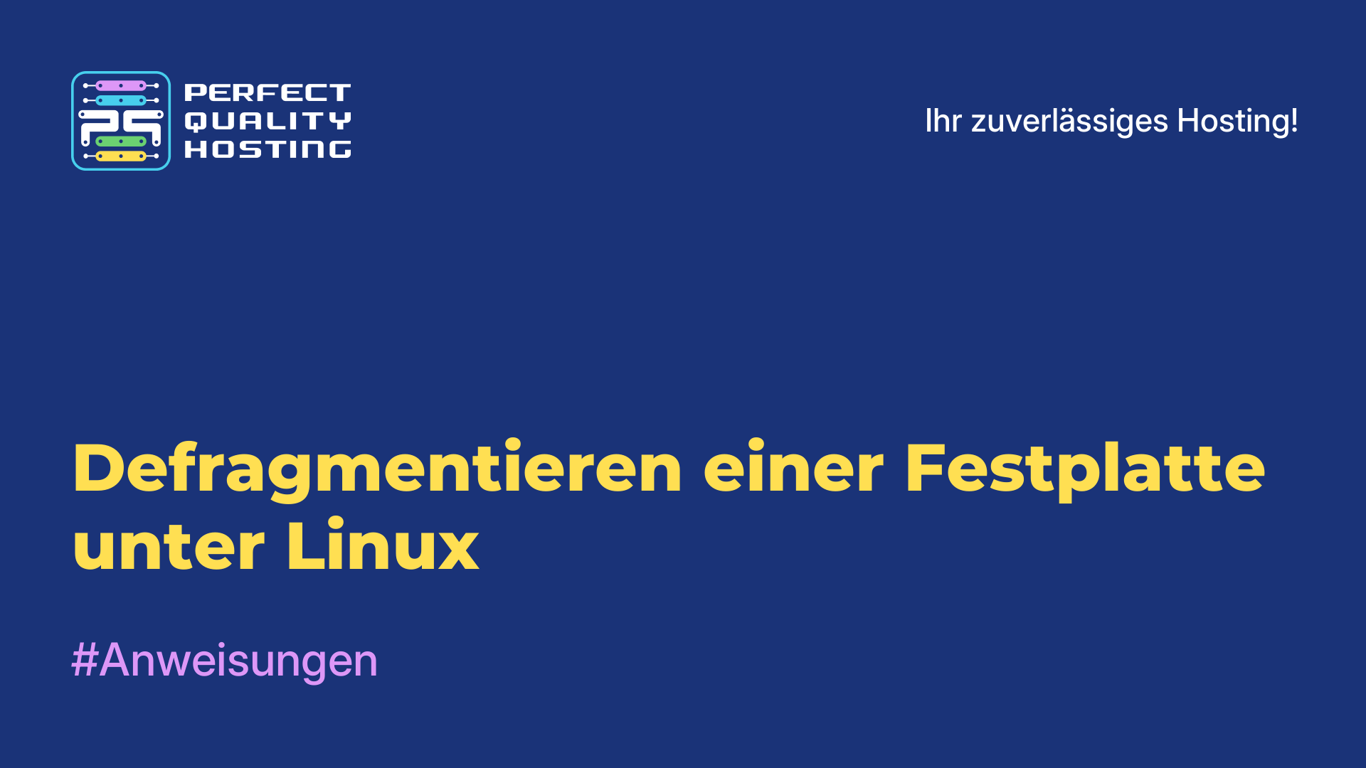 Defragmentieren einer Festplatte unter Linux