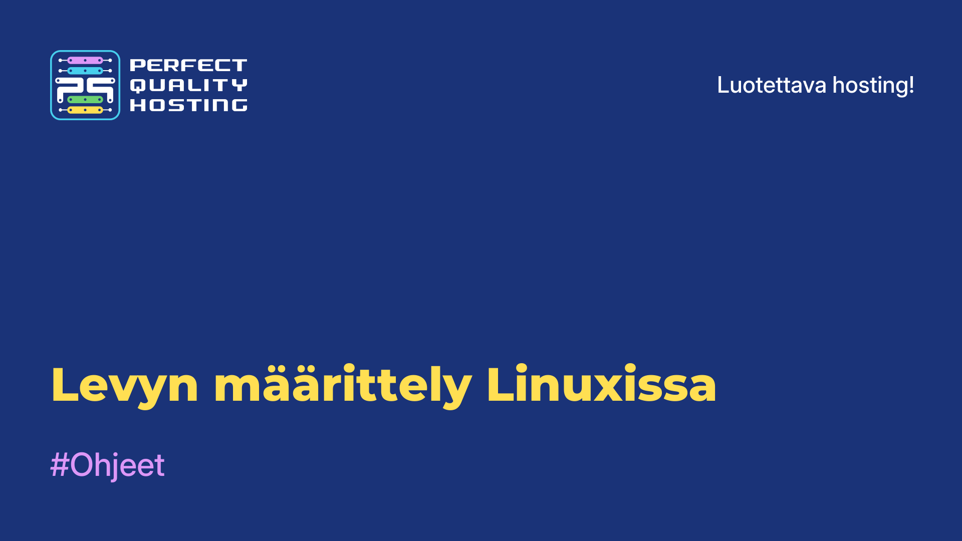 Levyn määrittely Linuxissa