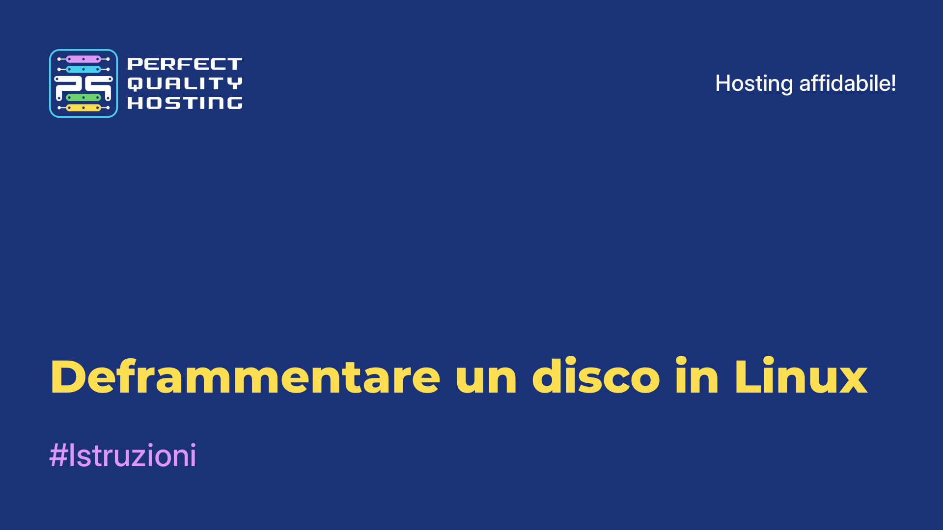 Deframmentare un disco in Linux