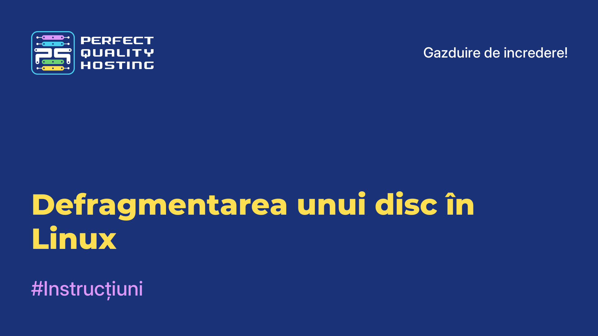 Defragmentarea unui disc în Linux