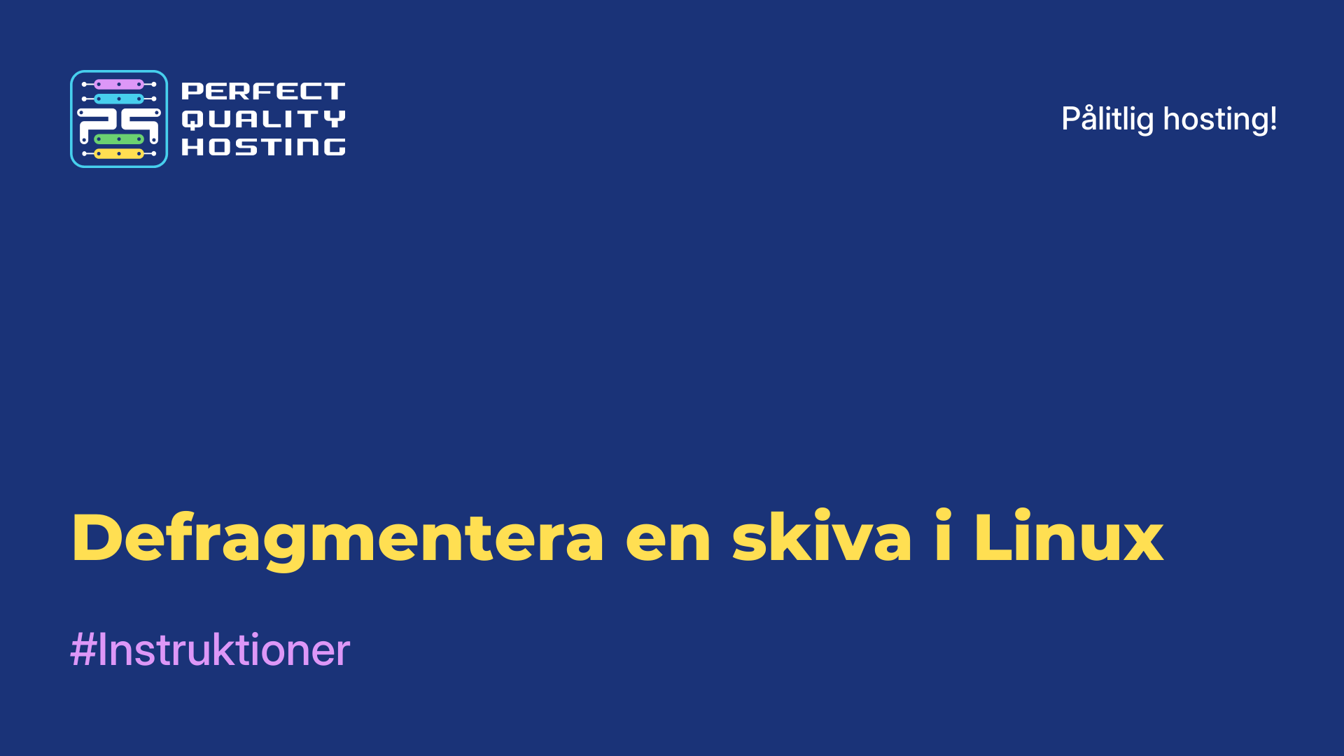 Defragmentera en skiva i Linux