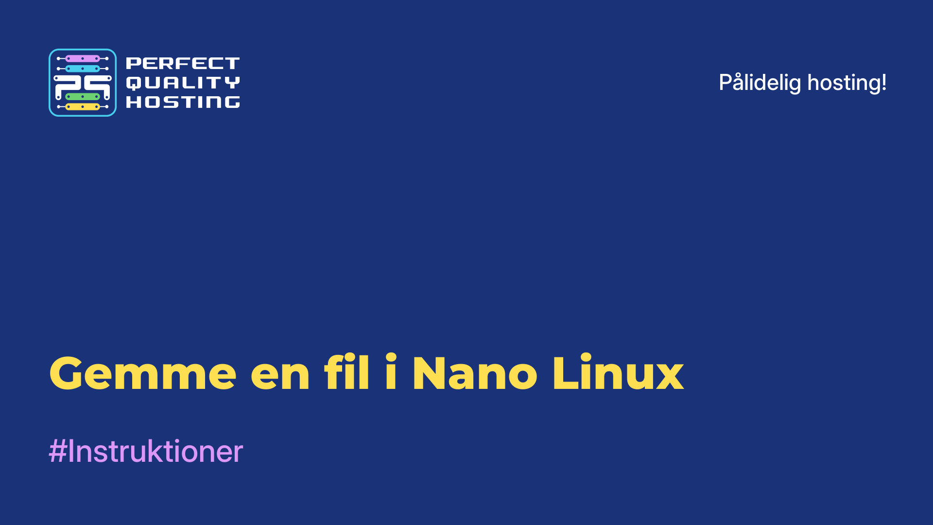 Gemme en fil i Nano Linux