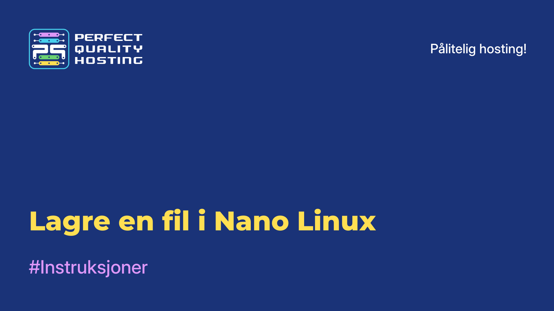 Lagre en fil i Nano Linux