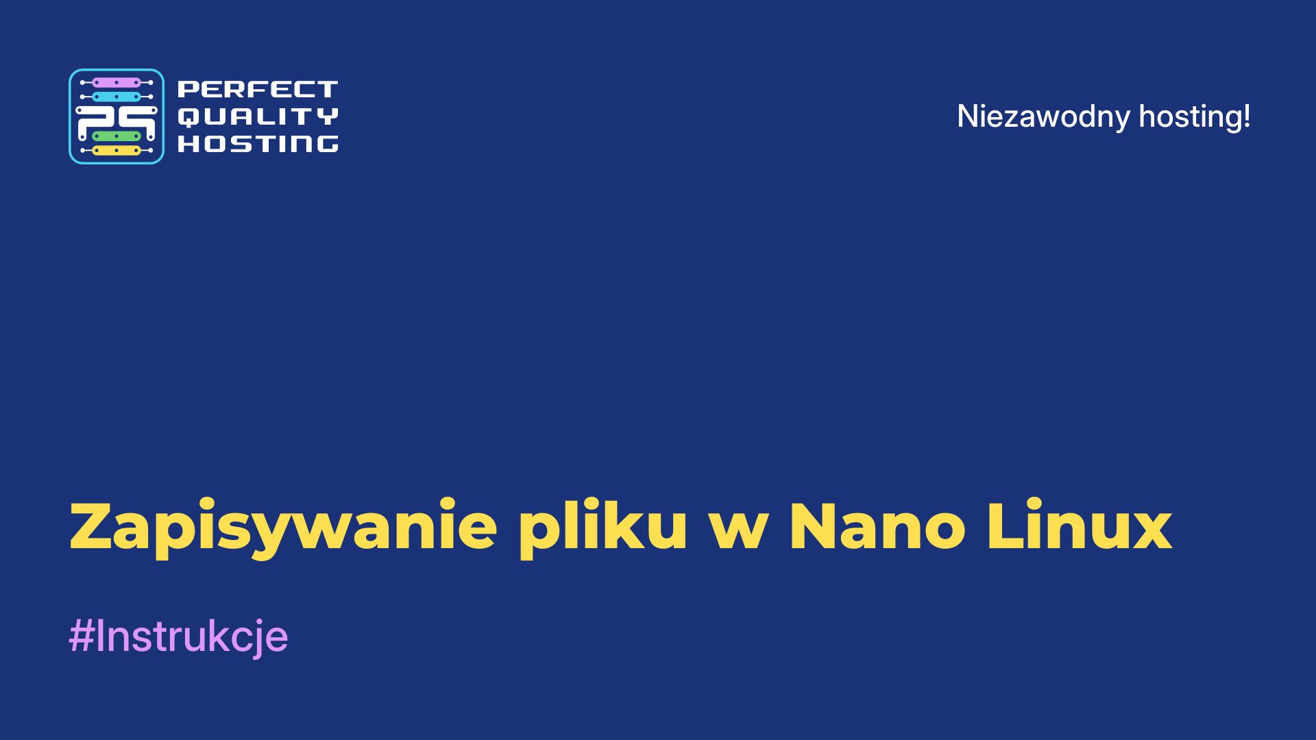 Zapisywanie pliku w Nano Linux