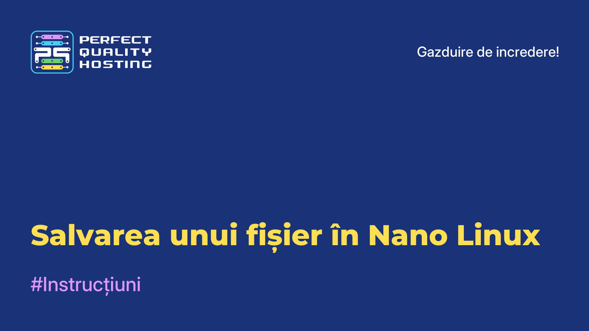 Salvarea unui fișier în Nano Linux