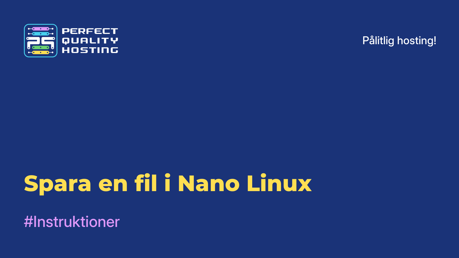 Spara en fil i Nano Linux