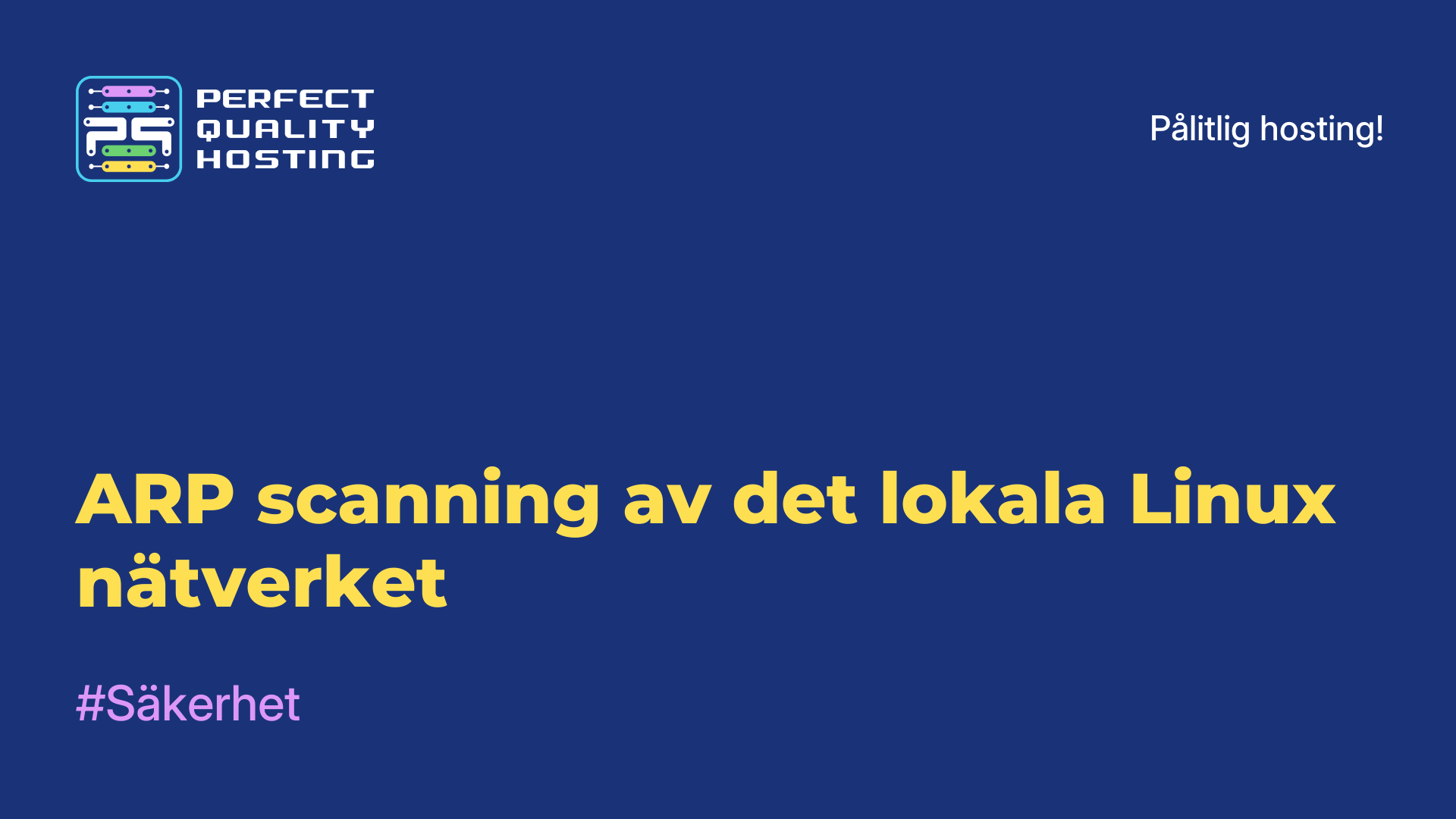 ARP-scanning av det lokala Linux-nätverket