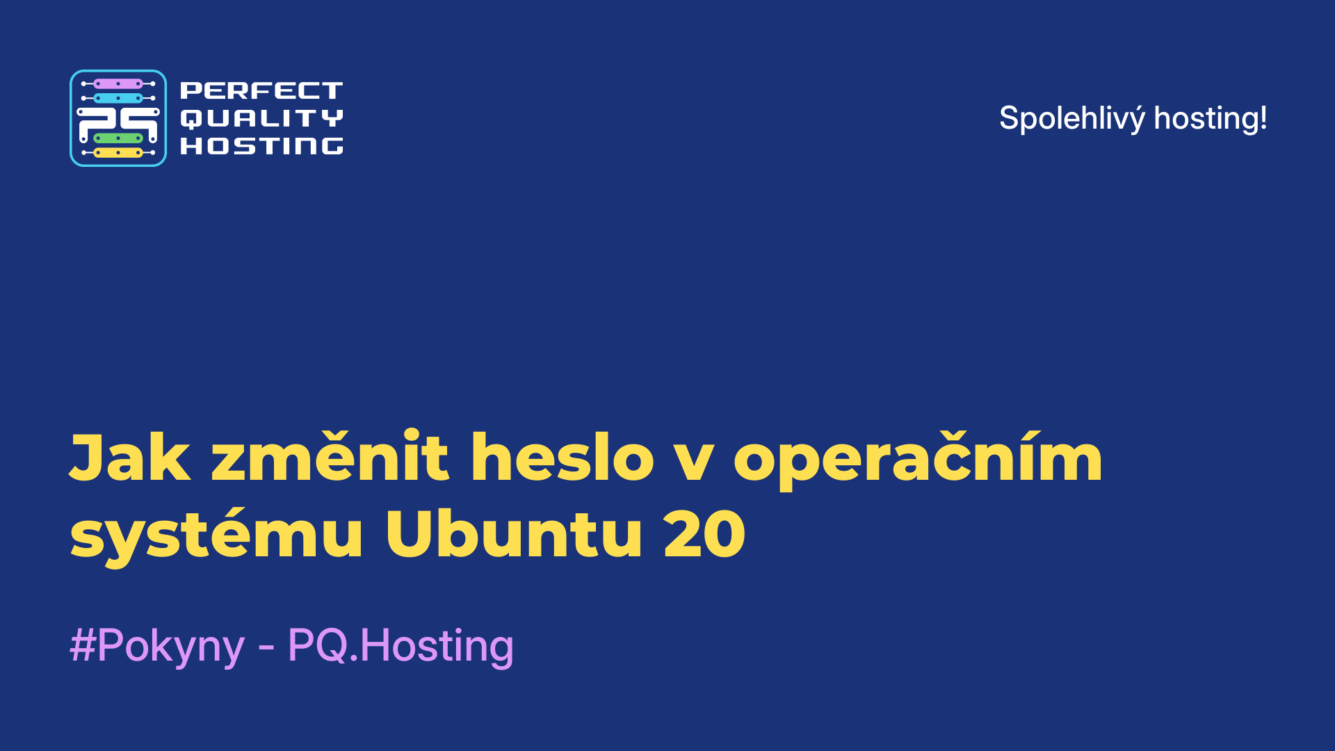 Jak změnit heslo v operačním systému Ubuntu 20