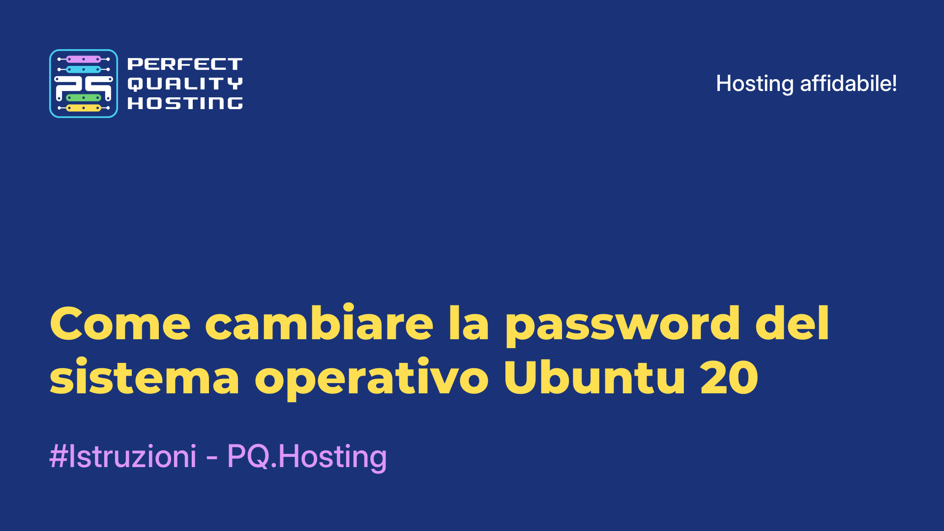 Come cambiare la password del sistema operativo Ubuntu 20