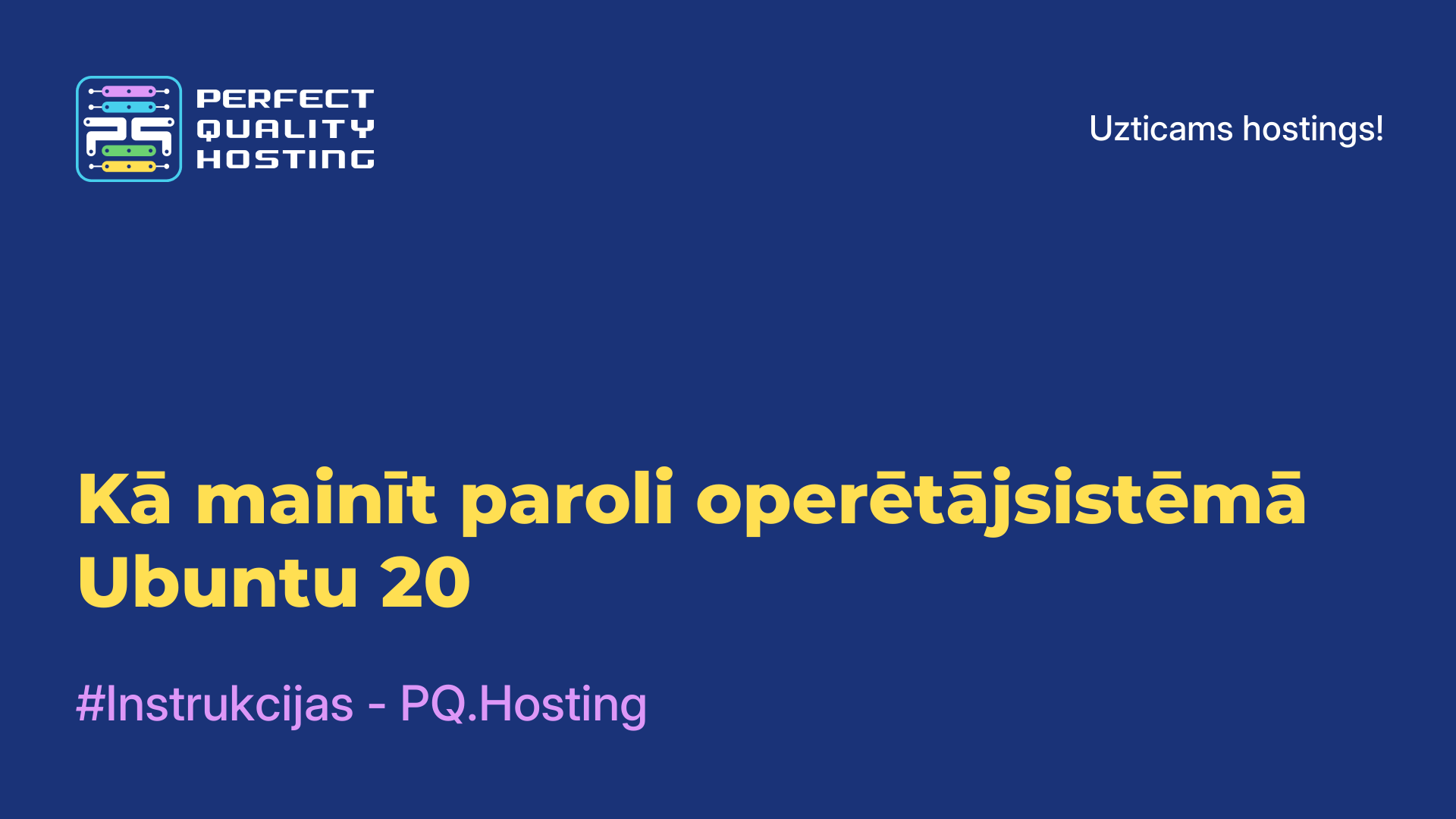 Kā mainīt paroli operētājsistēmā Ubuntu 20