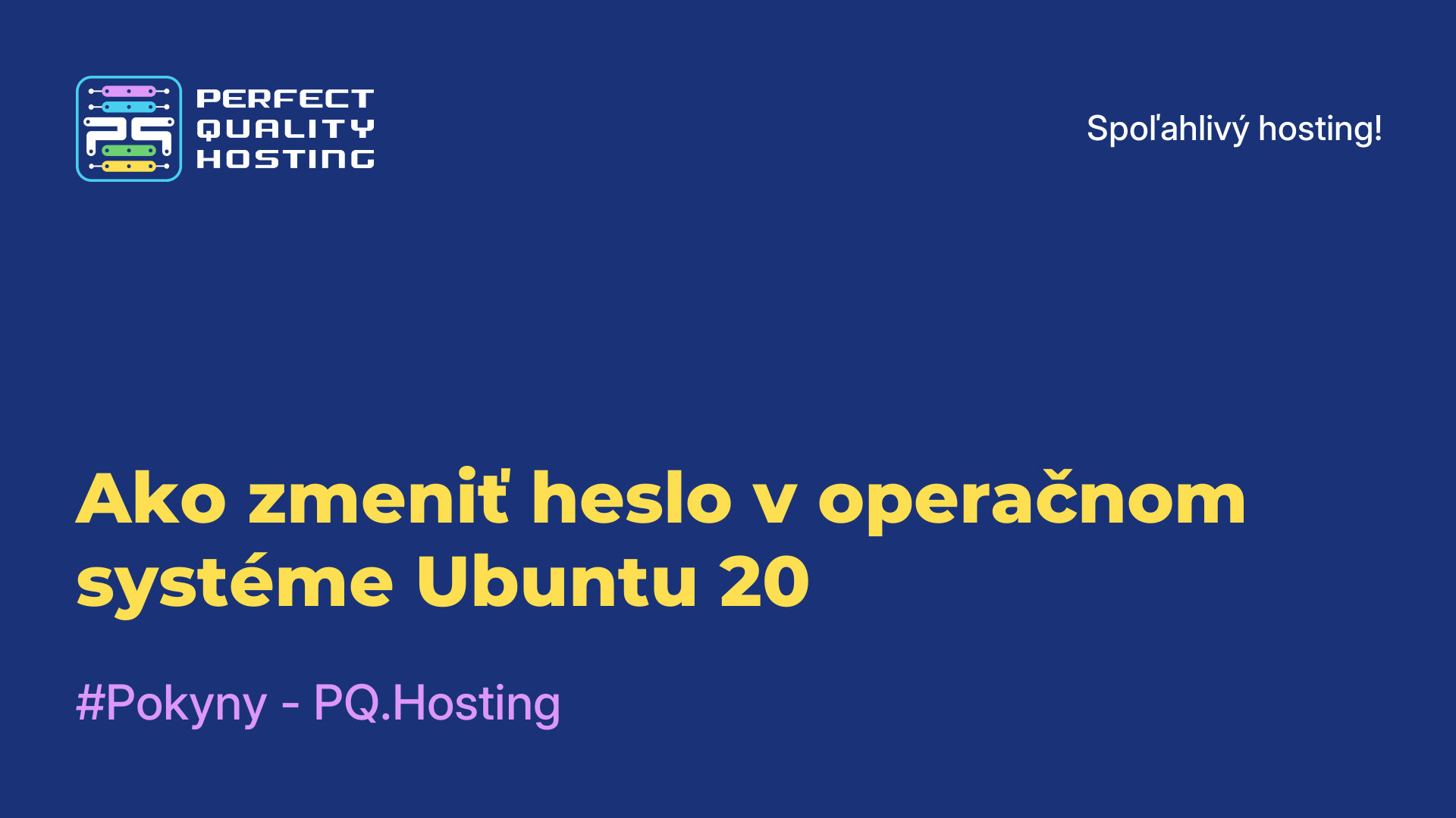 Ako zmeniť heslo v operačnom systéme Ubuntu 20