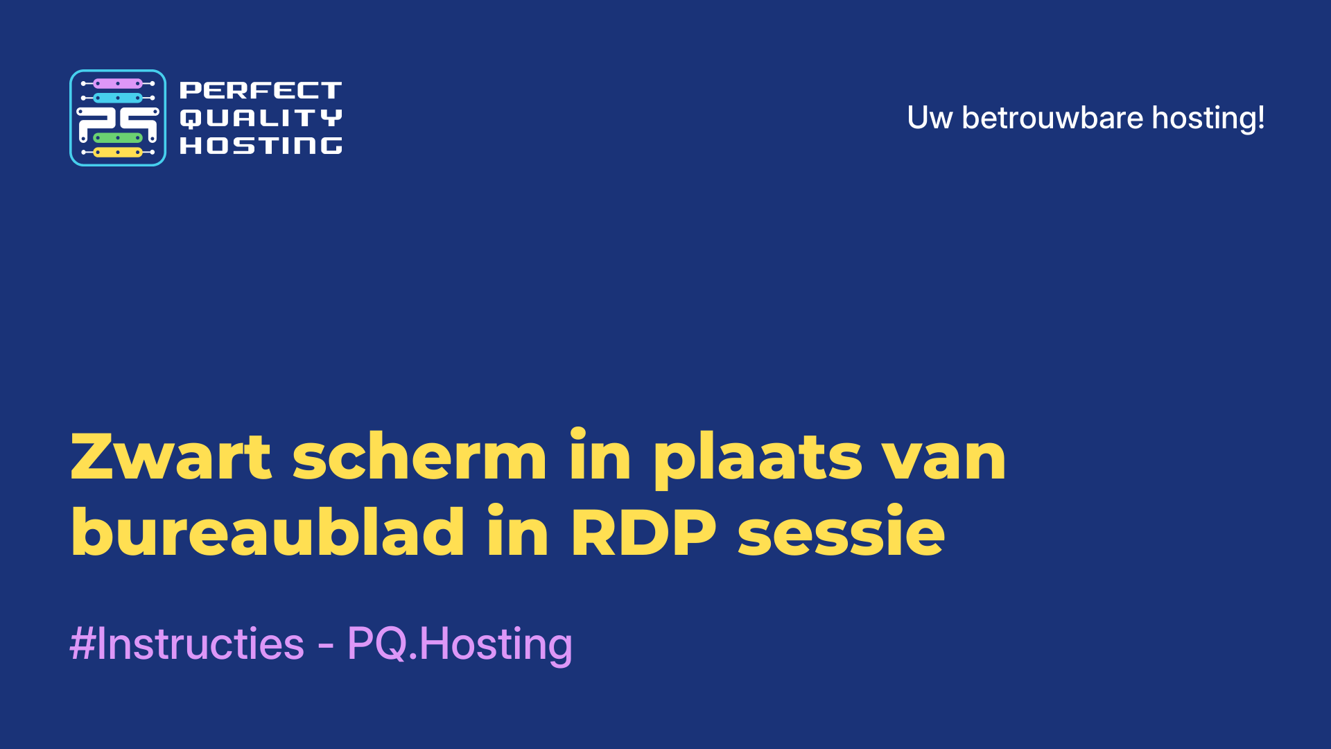 Zwart scherm in plaats van bureaublad in RDP-sessie