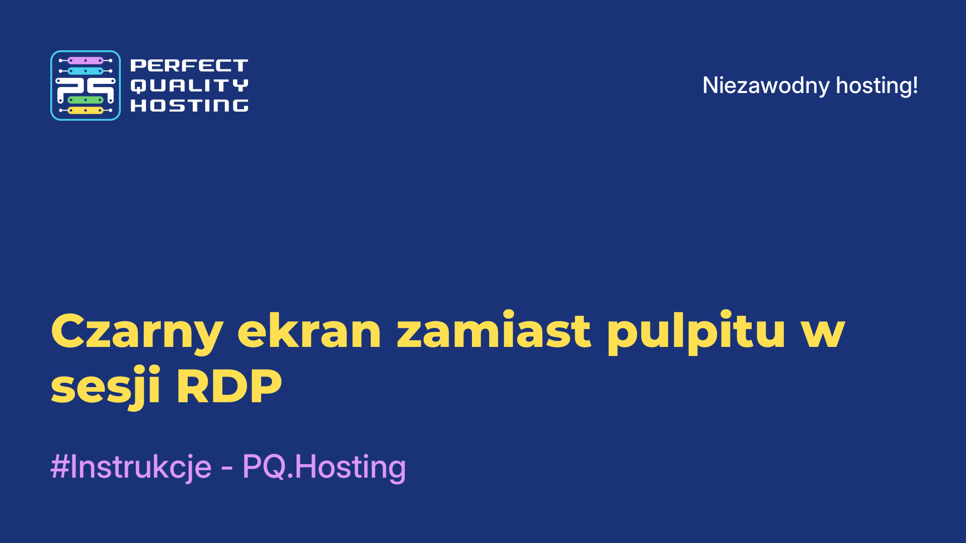 Czarny ekran zamiast pulpitu w sesji RDP