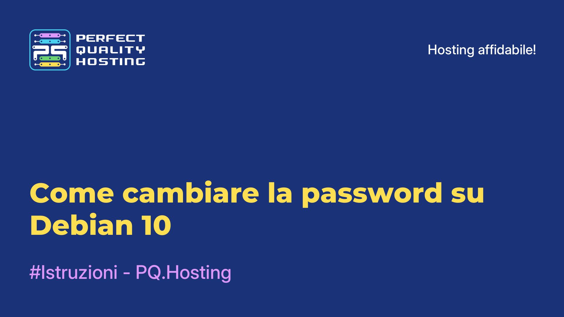 Come cambiare la password su Debian 10