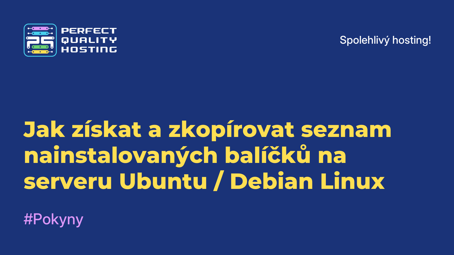 Jak získat a zkopírovat seznam nainstalovaných balíčků na serveru Ubuntu / Debian Linux