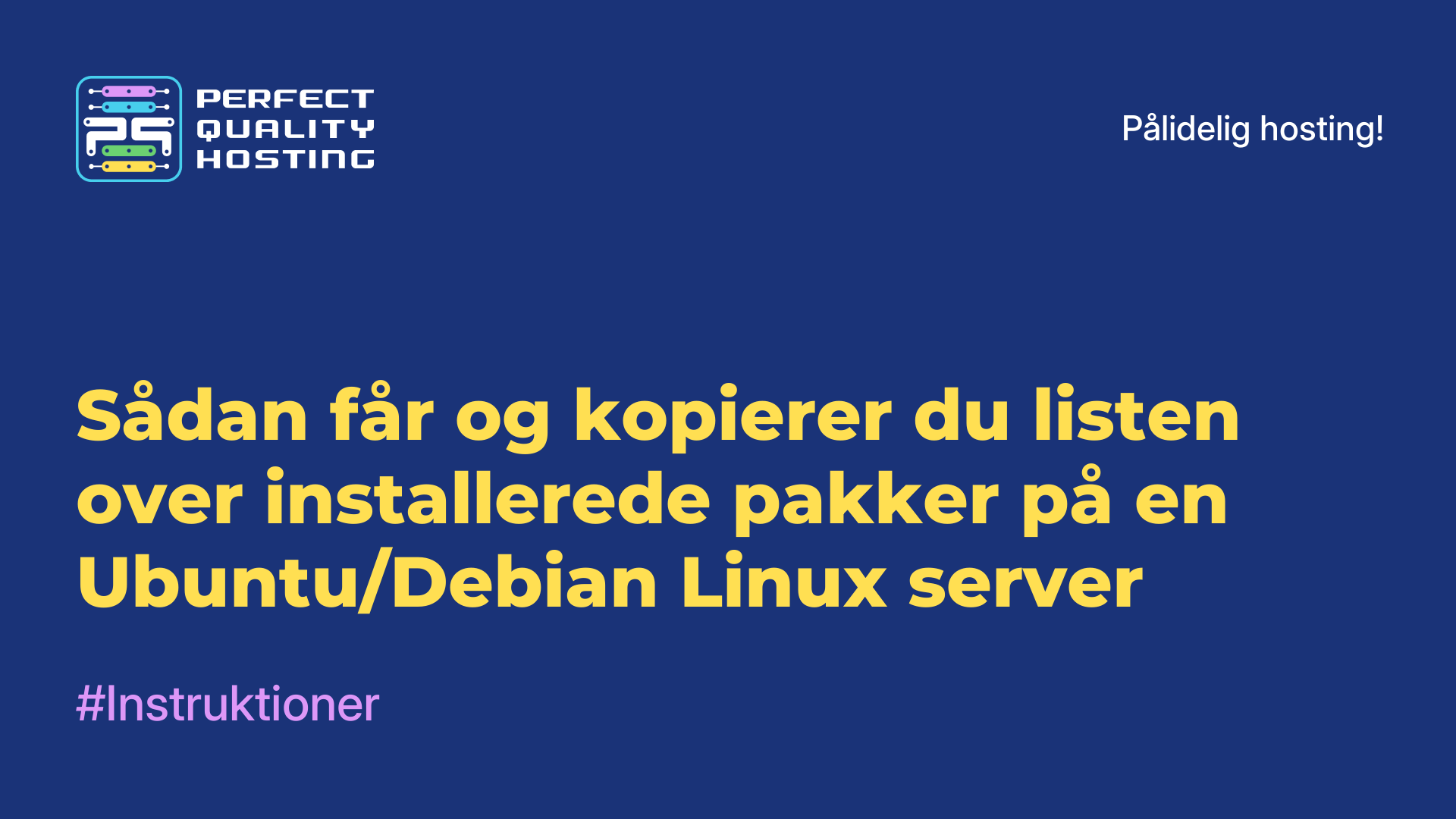 Sådan får og kopierer du listen over installerede pakker på en Ubuntu/Debian Linux-server