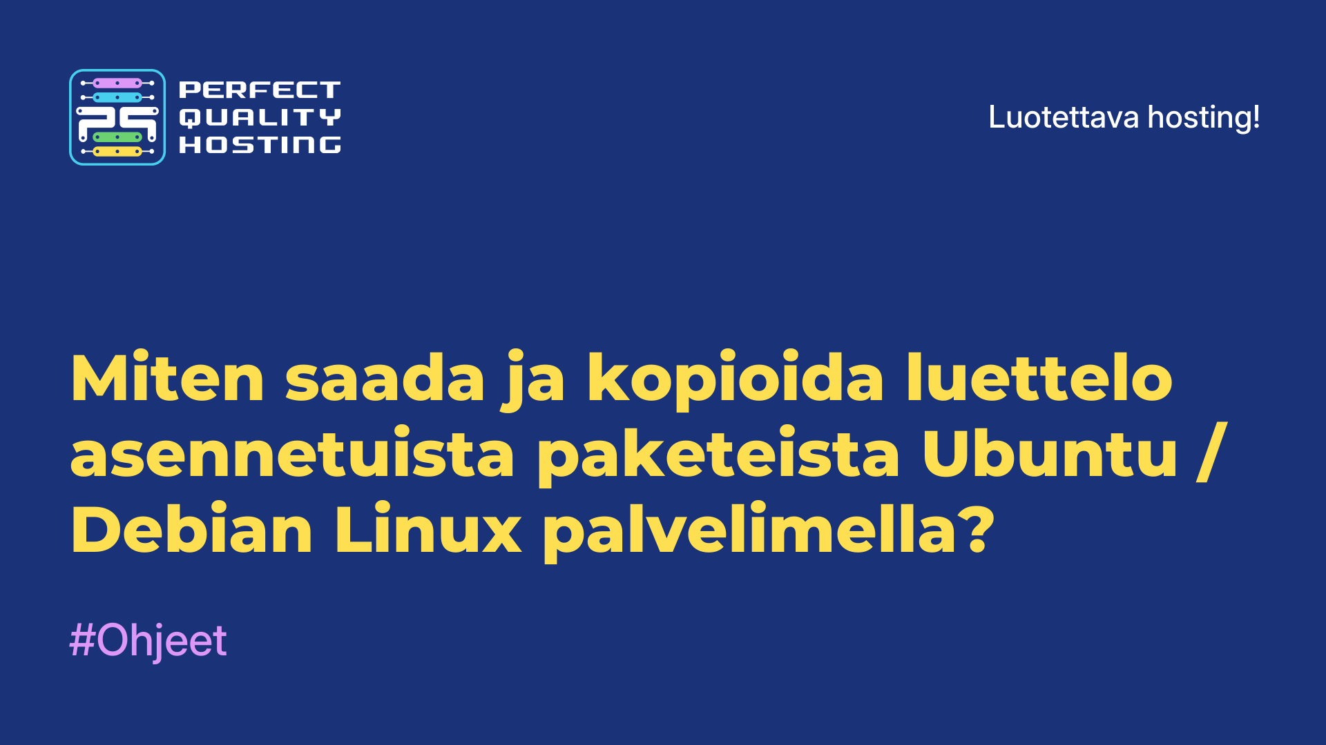 Miten saada ja kopioida luettelo asennetuista paketeista Ubuntu / Debian Linux-palvelimella?