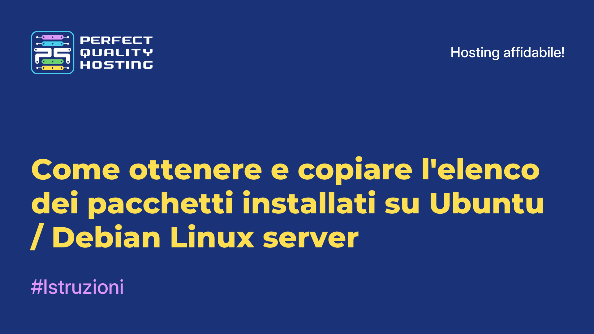 Come ottenere e copiare l'elenco dei pacchetti installati su Ubuntu / Debian Linux server