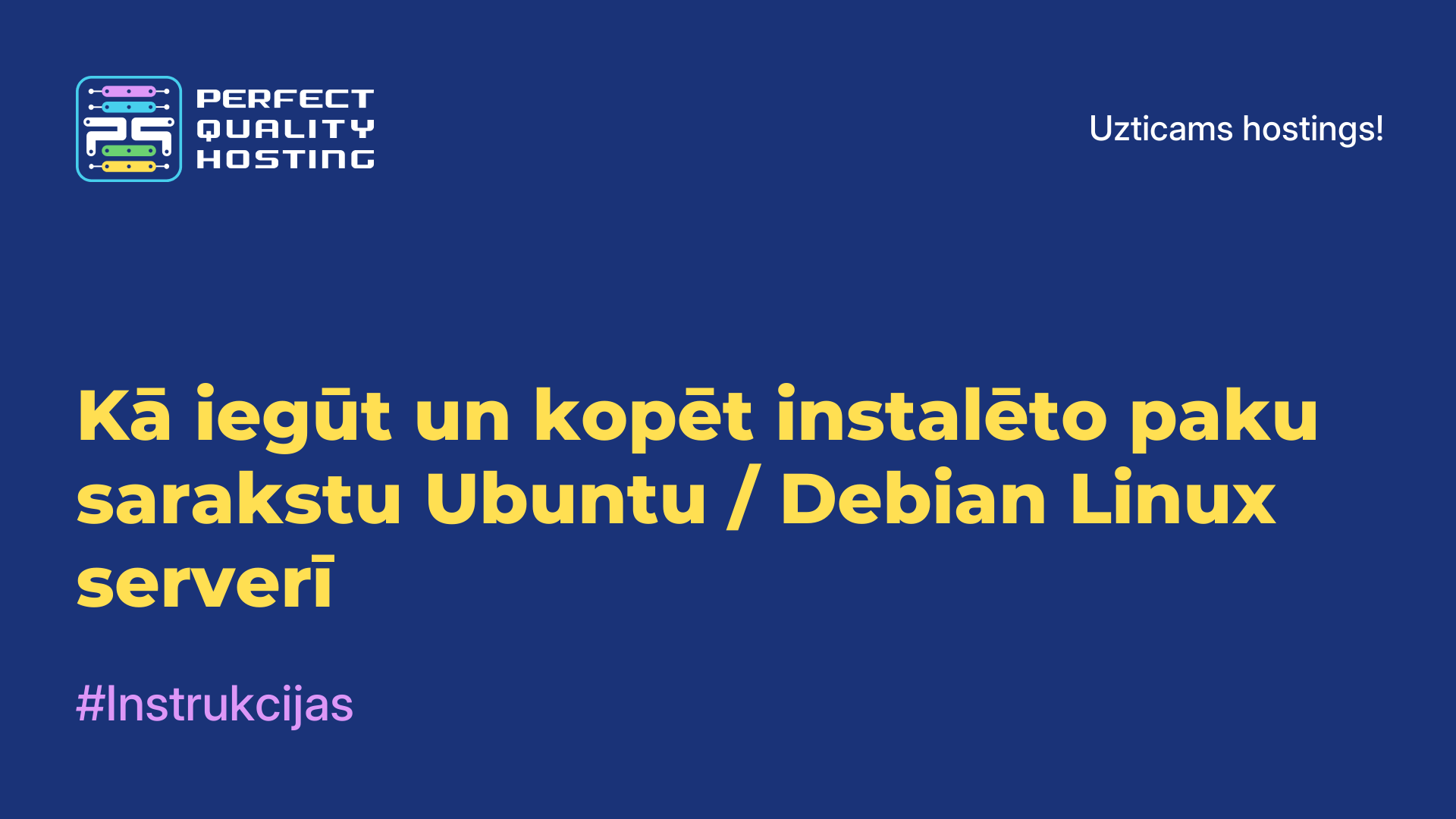 Kā iegūt un kopēt instalēto paku sarakstu Ubuntu / Debian Linux serverī