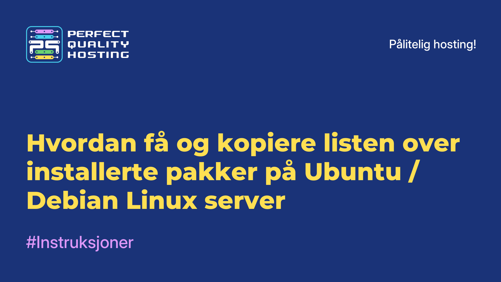 Hvordan få og kopiere listen over installerte pakker på Ubuntu / Debian Linux-server