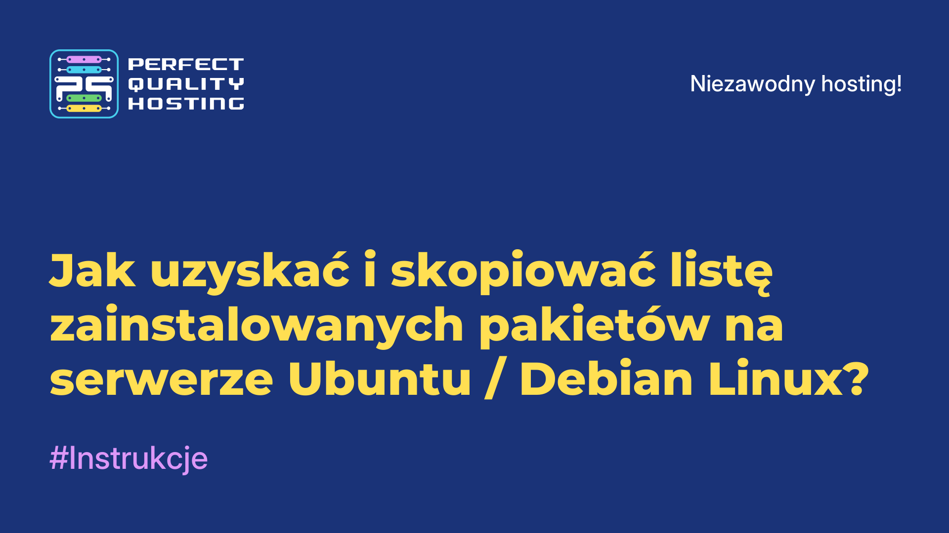 Jak uzyskać i skopiować listę zainstalowanych pakietów na serwerze Ubuntu / Debian Linux?