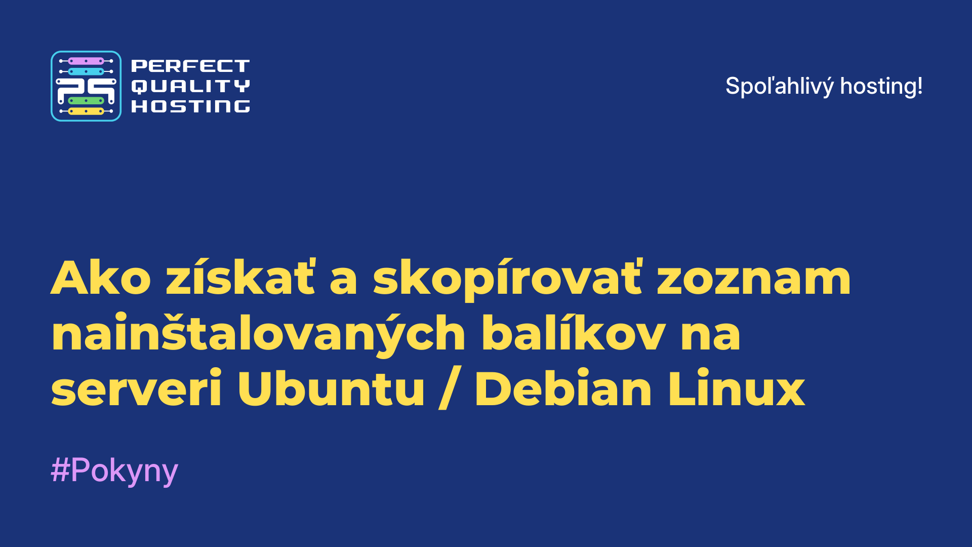 Ako získať a skopírovať zoznam nainštalovaných balíkov na serveri Ubuntu / Debian Linux