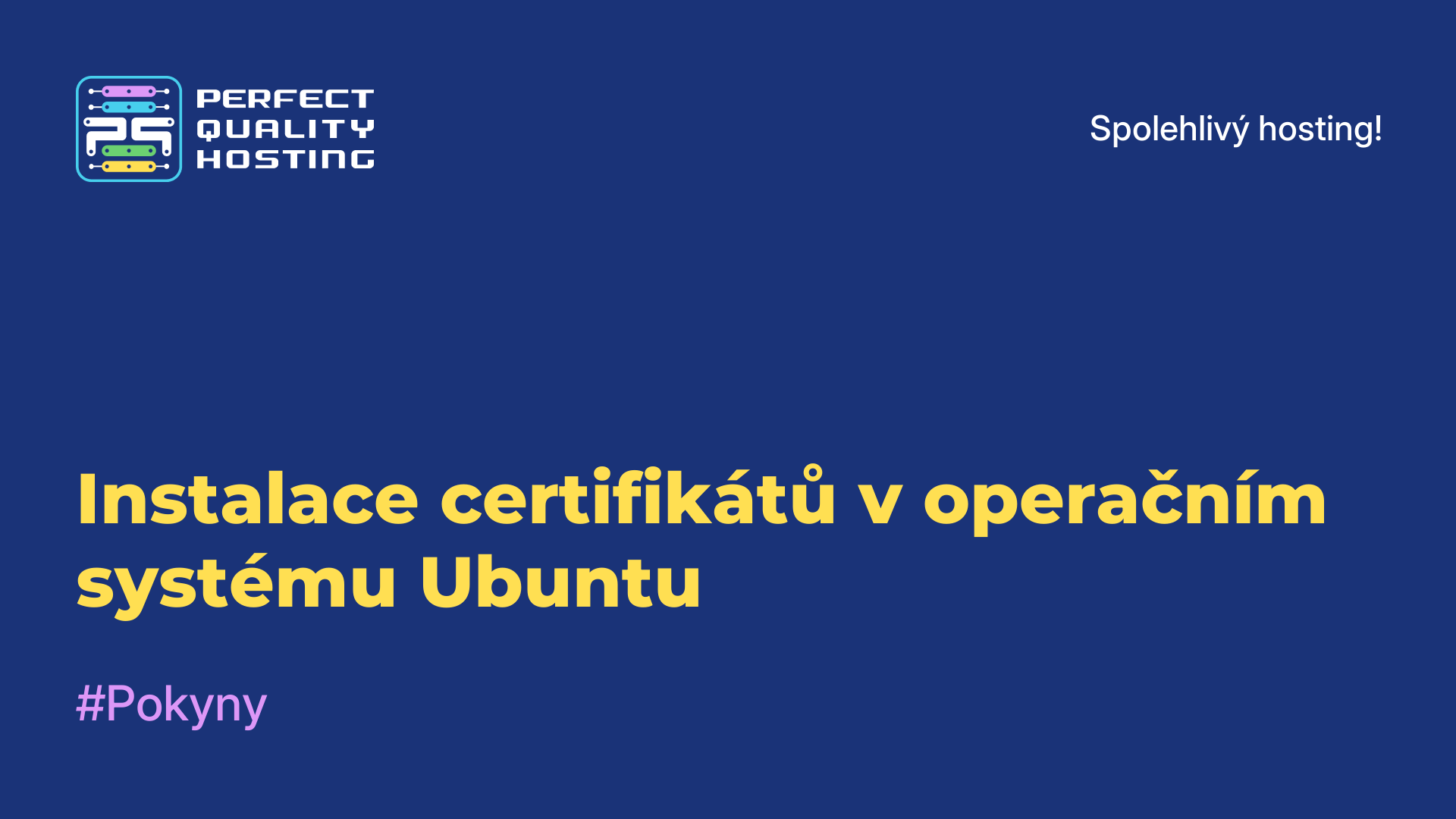 Instalace certifikátů v operačním systému Ubuntu