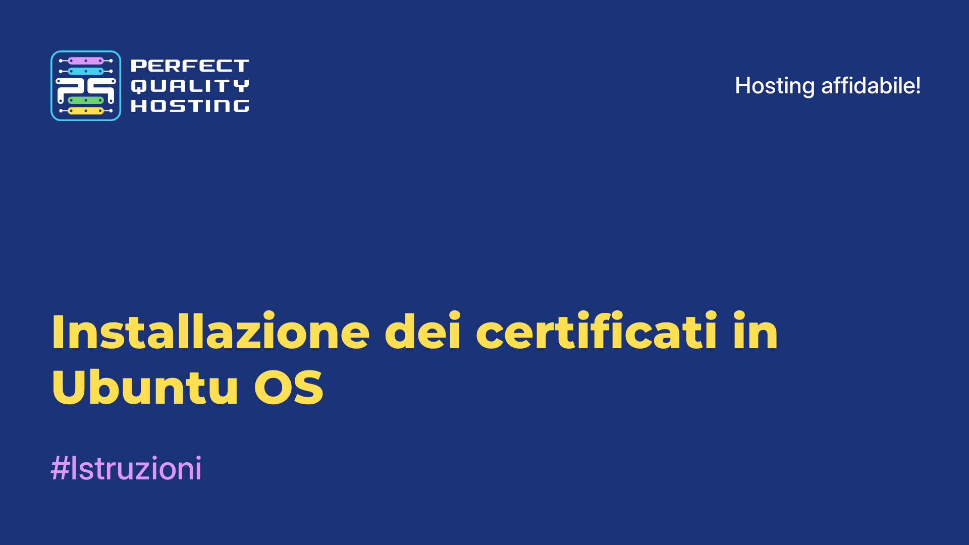 Installazione dei certificati in Ubuntu OS