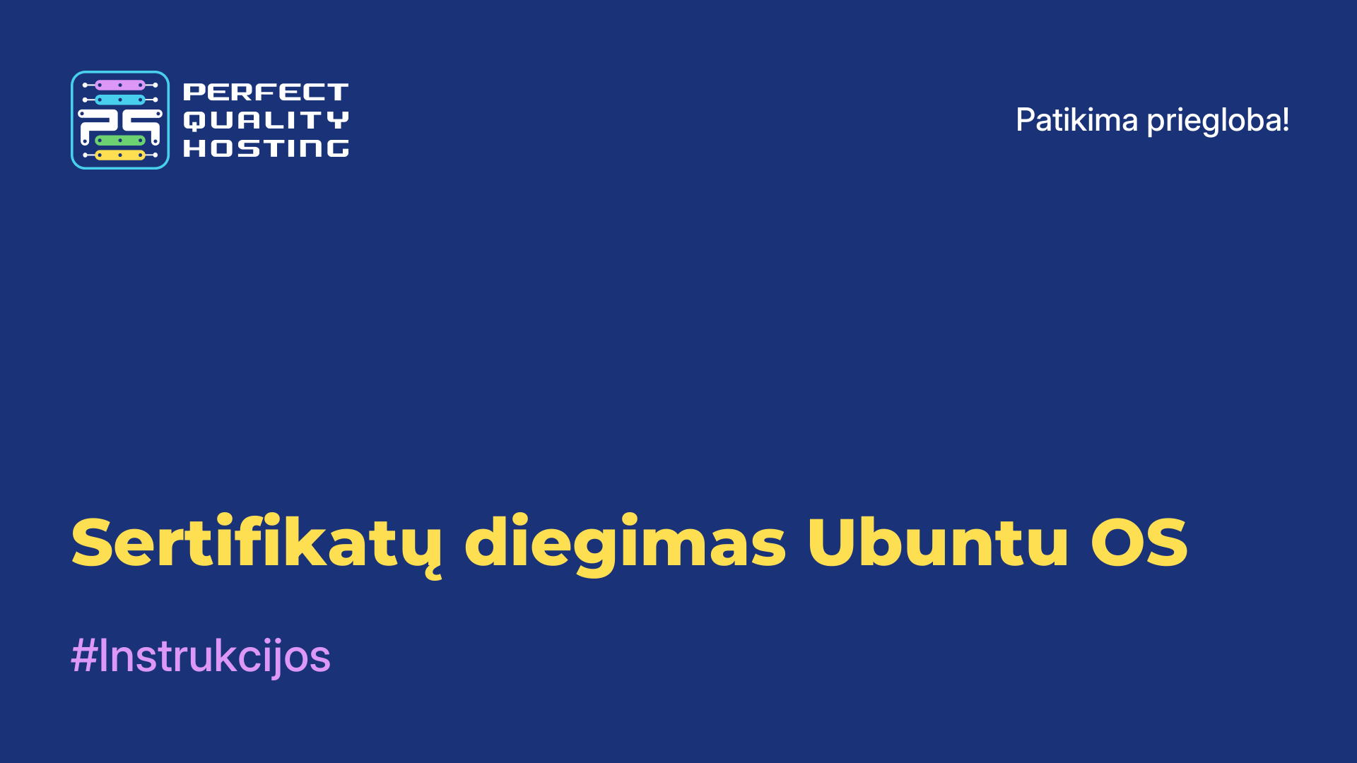 Sertifikatų diegimas Ubuntu OS