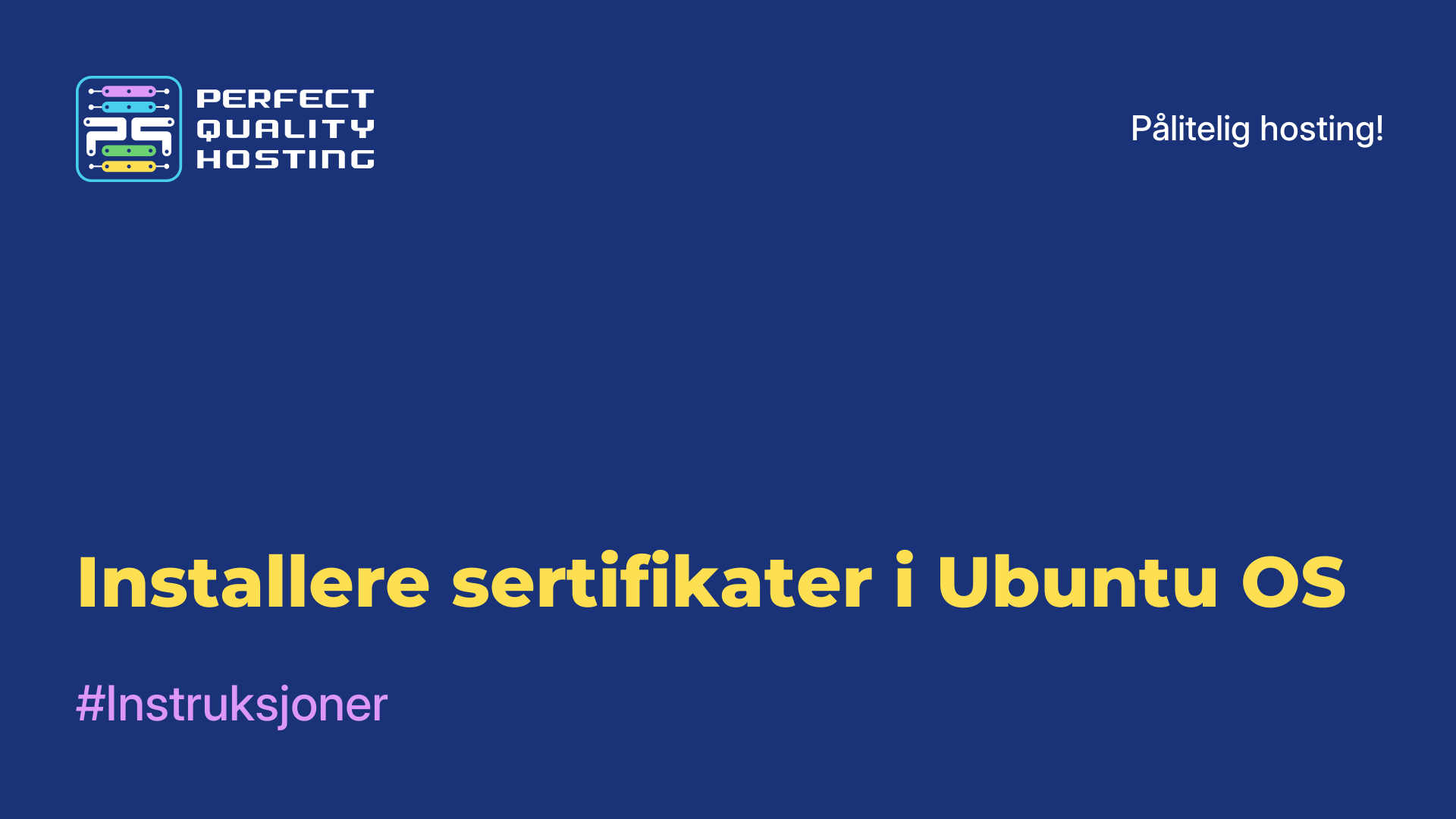 Installere sertifikater i Ubuntu OS