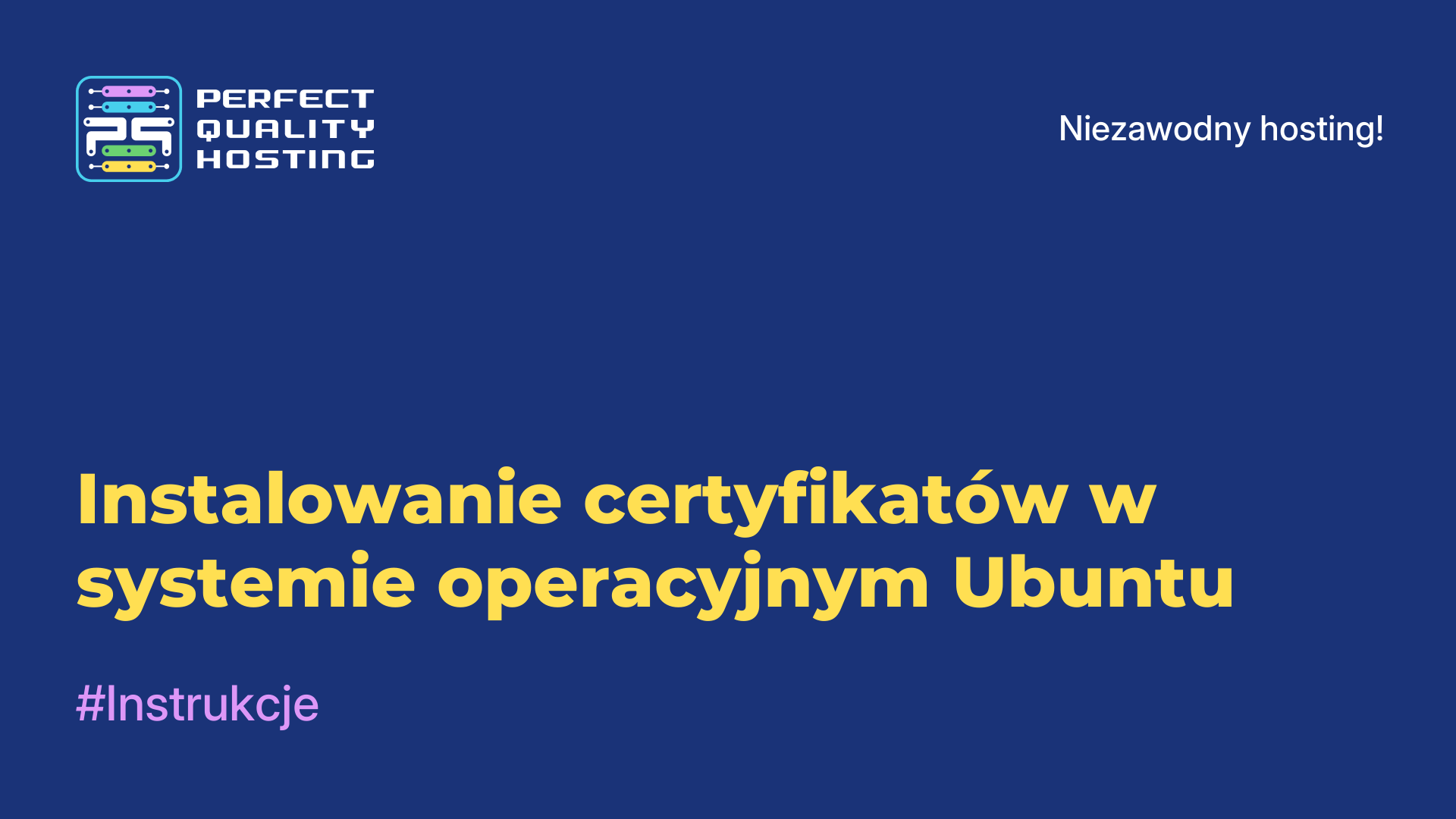 Instalowanie certyfikatów w systemie operacyjnym Ubuntu