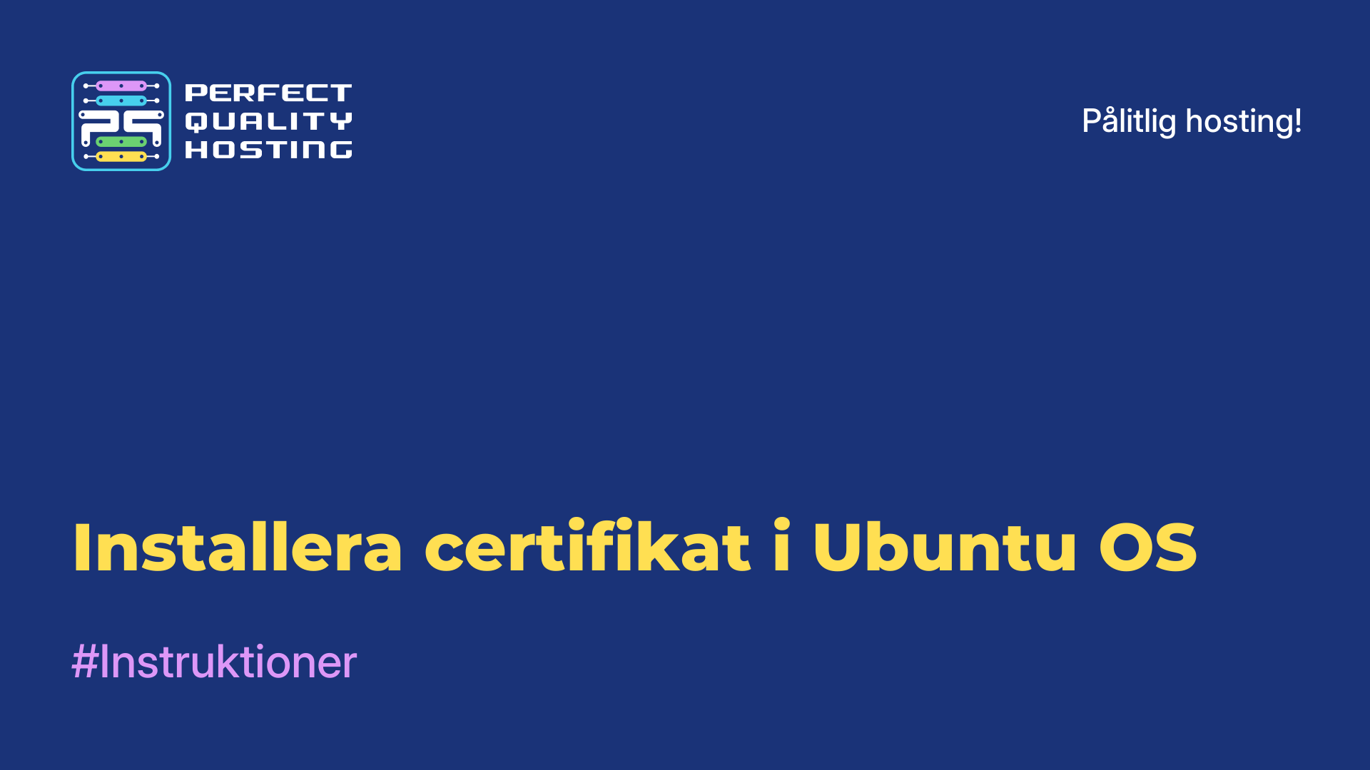 Installera certifikat i Ubuntu OS