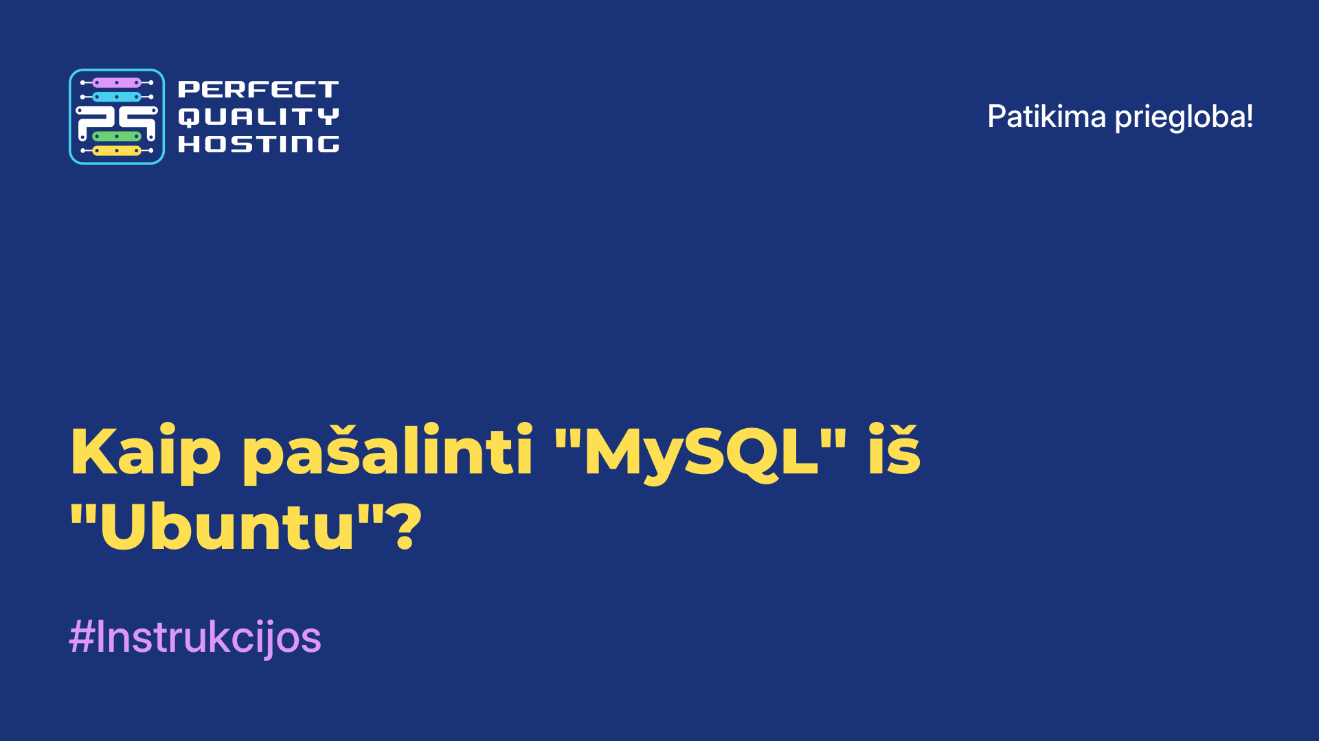 Kaip pašalinti "MySQL" iš "Ubuntu"?