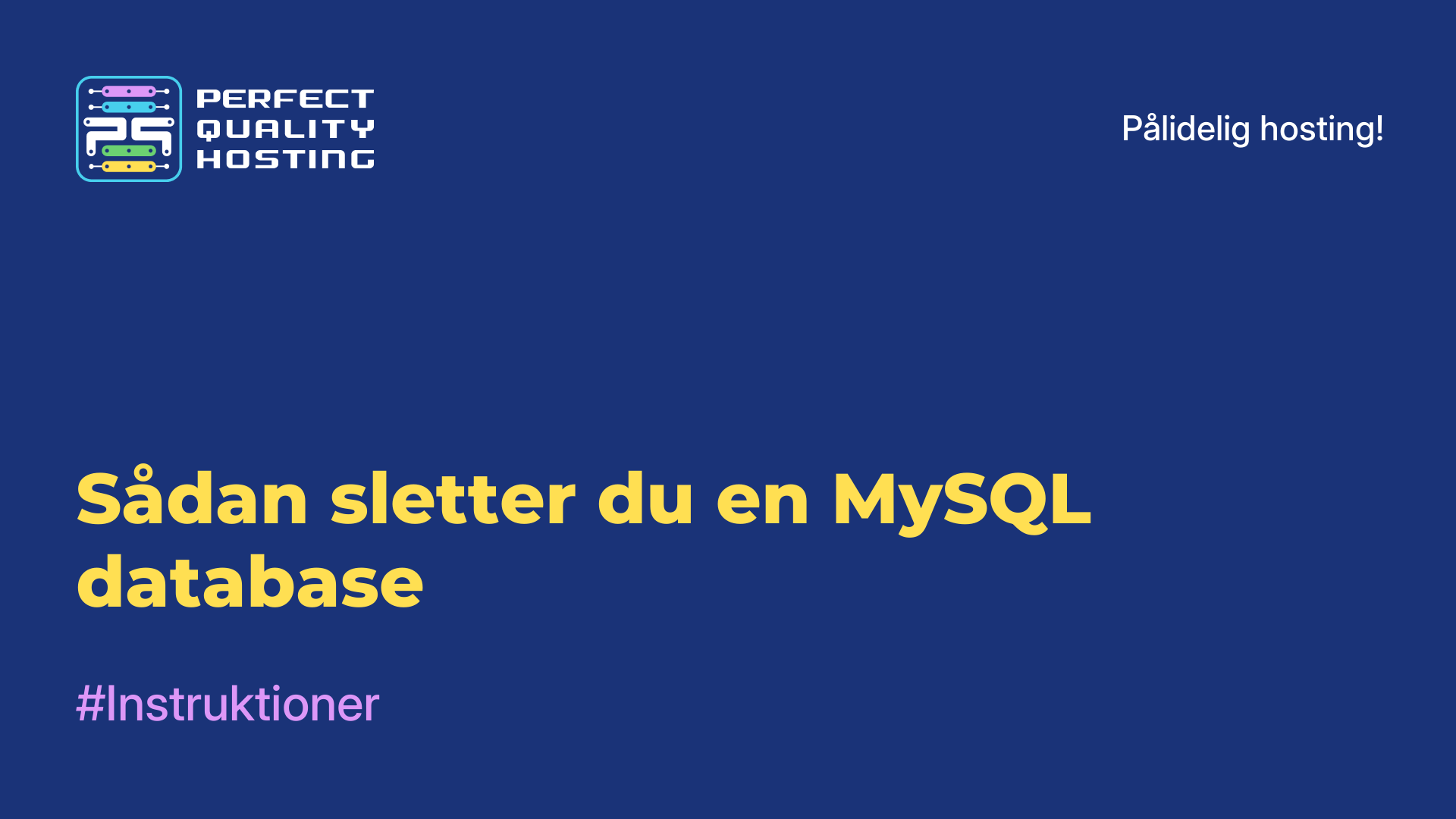 Sådan sletter du en MySQL-database