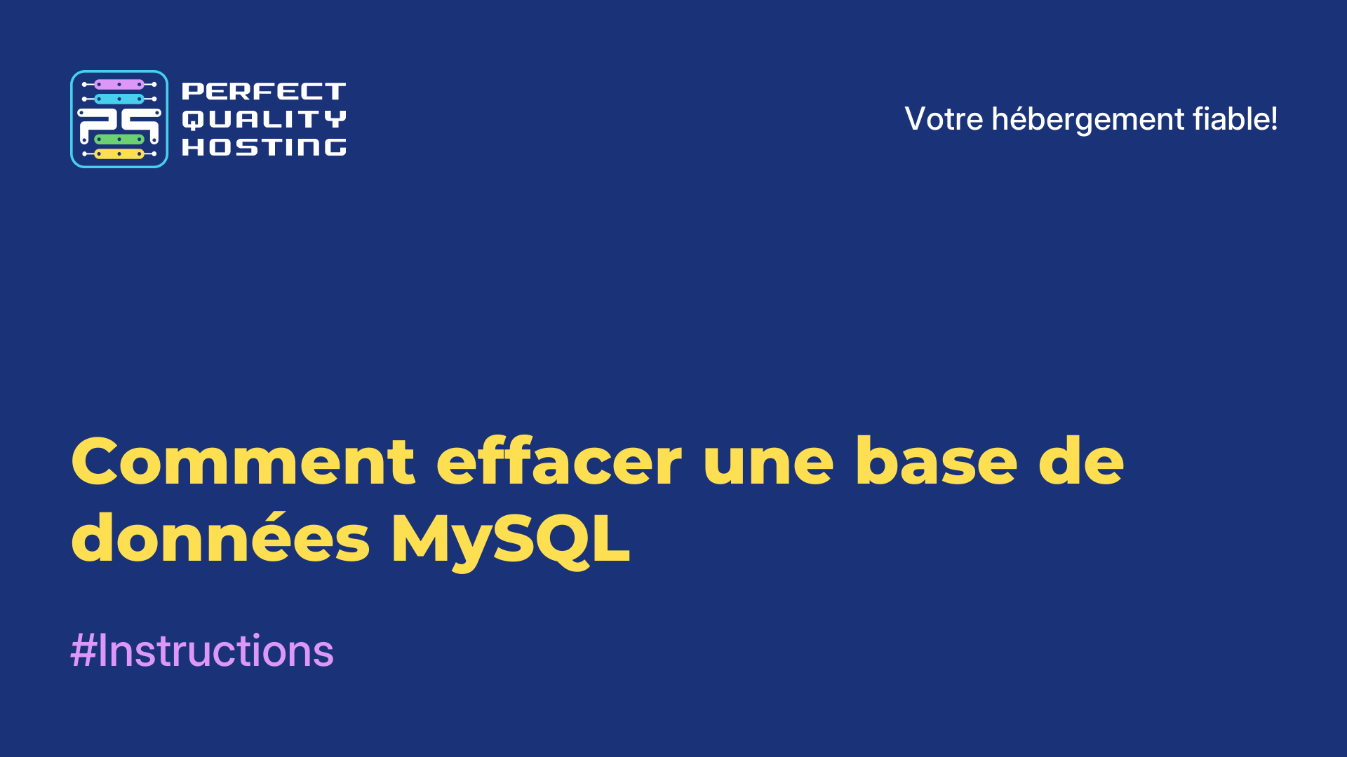 Comment effacer une base de données MySQL