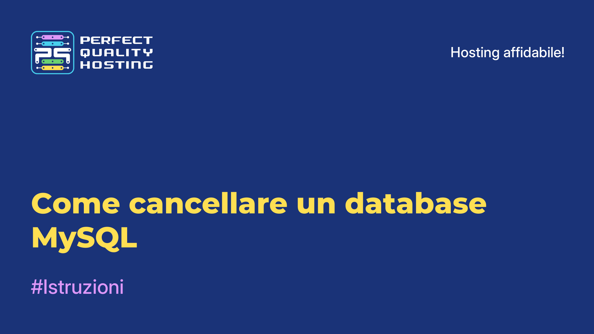 Come cancellare un database MySQL