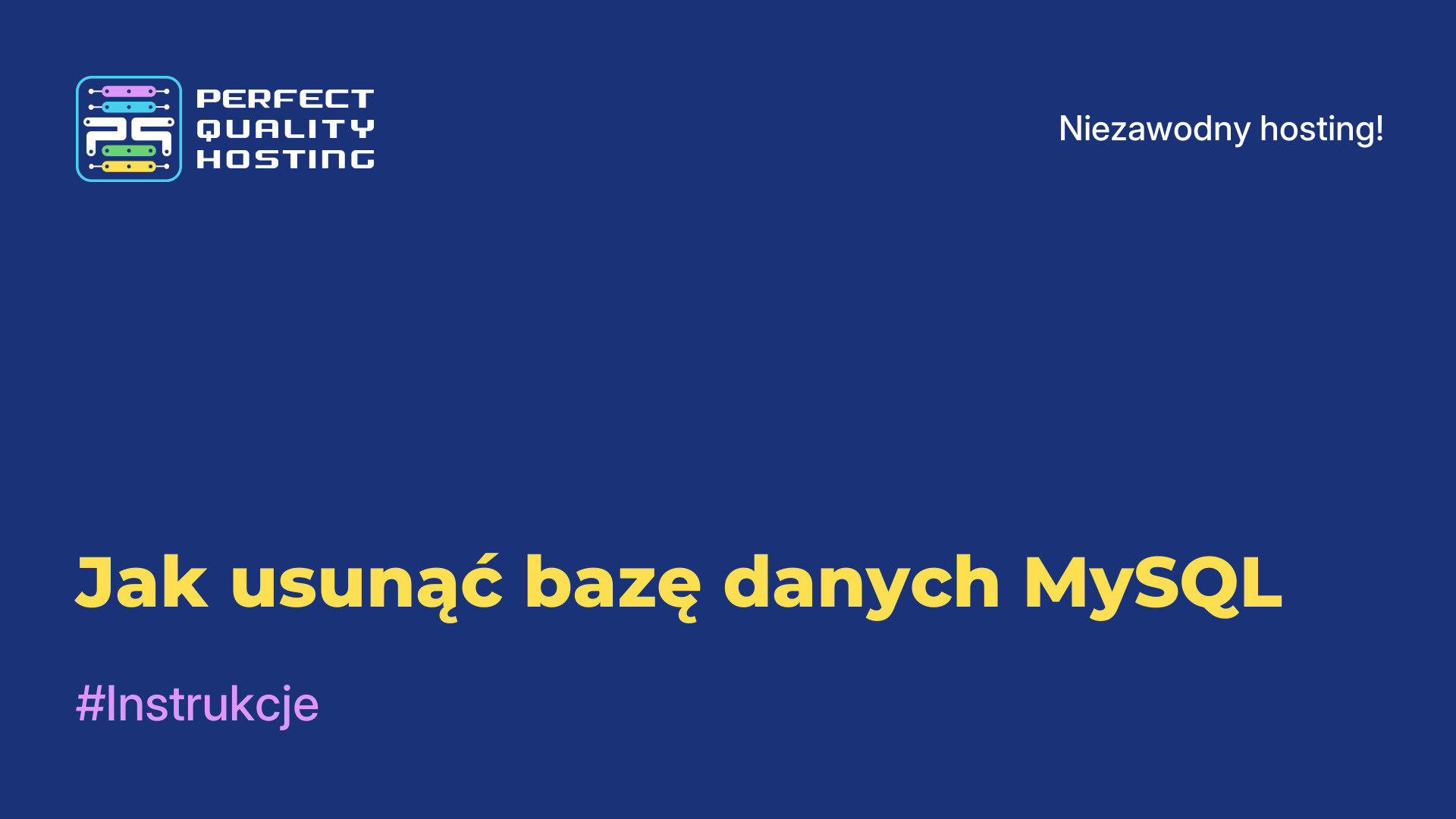 Jak usunąć bazę danych MySQL