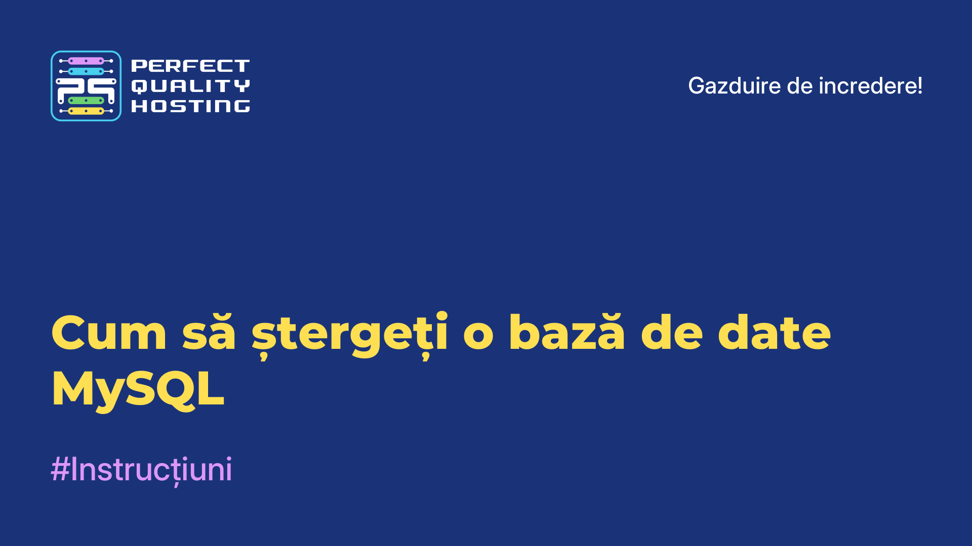 Cum să ștergeți o bază de date MySQL